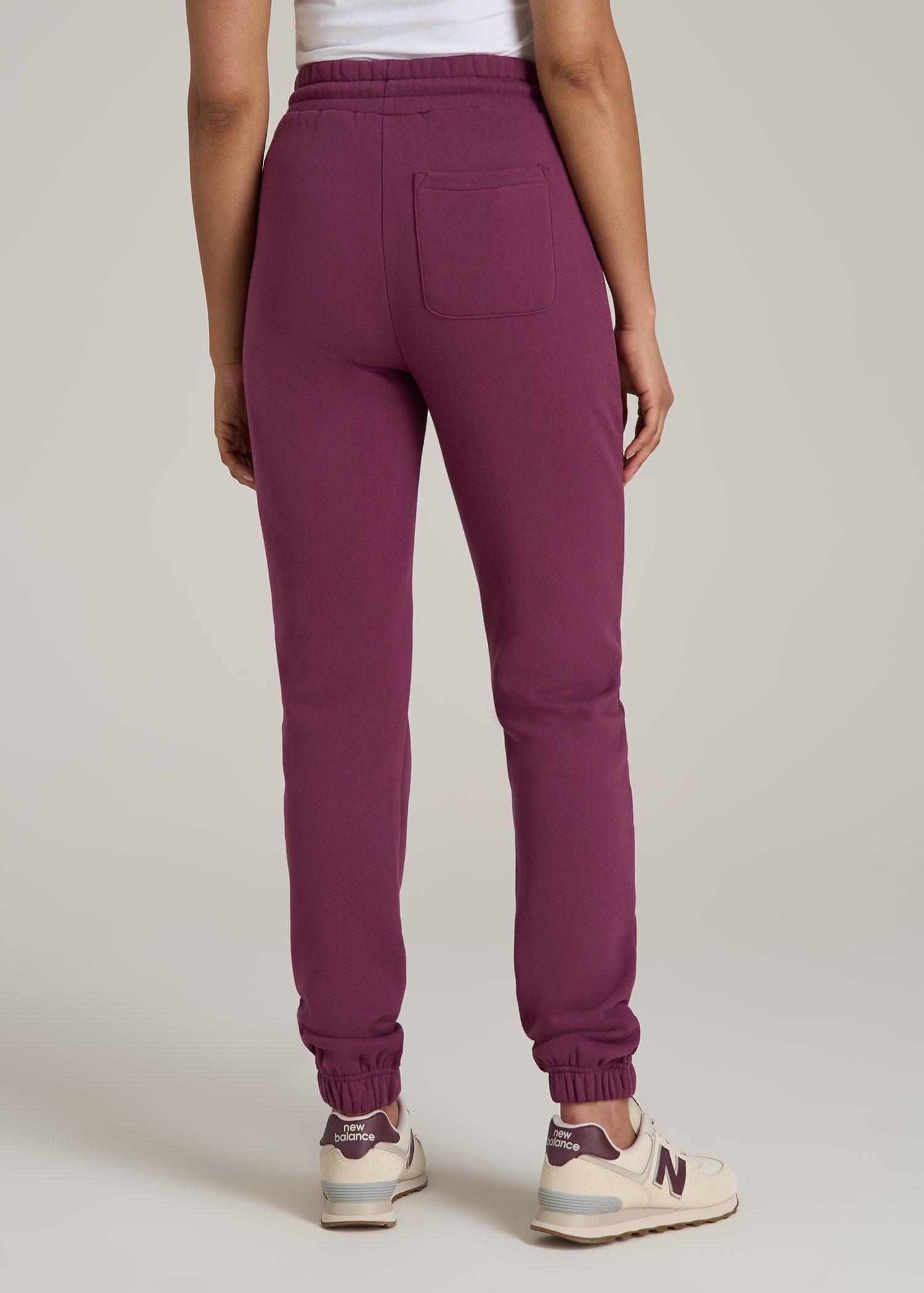 Wearever Fleece SLIM-FIT High-Waisted Women's Sweatpants in Purple Gumdrop Product Image