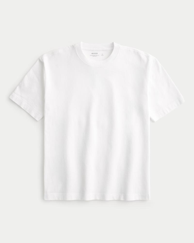 Boxy Heavyweight Washed Cotton Crew T-Shirt Product Image