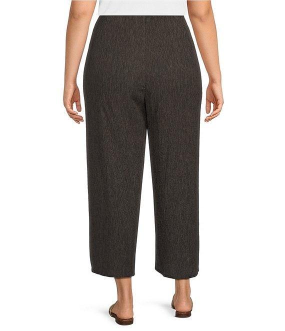 Eileen Fisher Plus Coordinating Crinkle Texture Plisse Wide Leg Ankle Pants Product Image