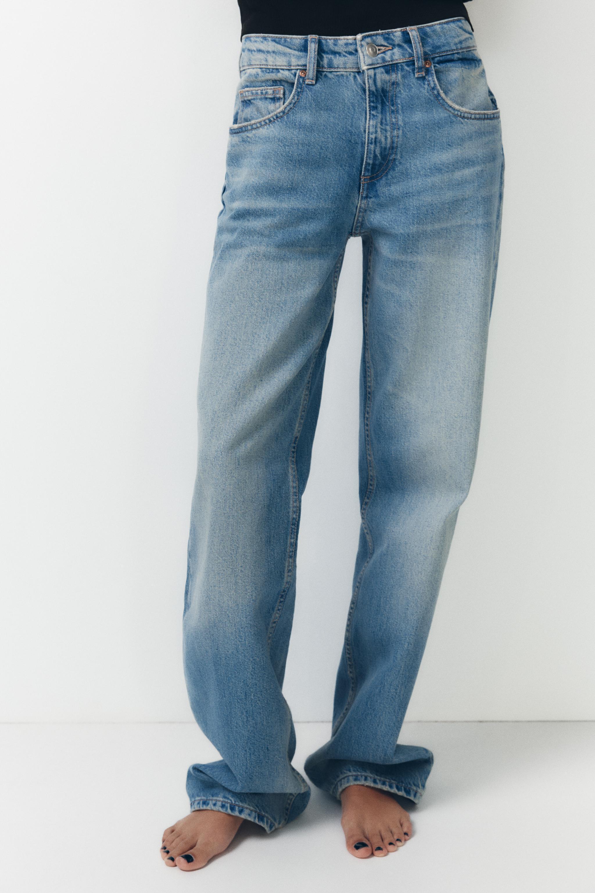 FULL LENGTH TRF MID-RISE WIDE LEG JEANS Product Image