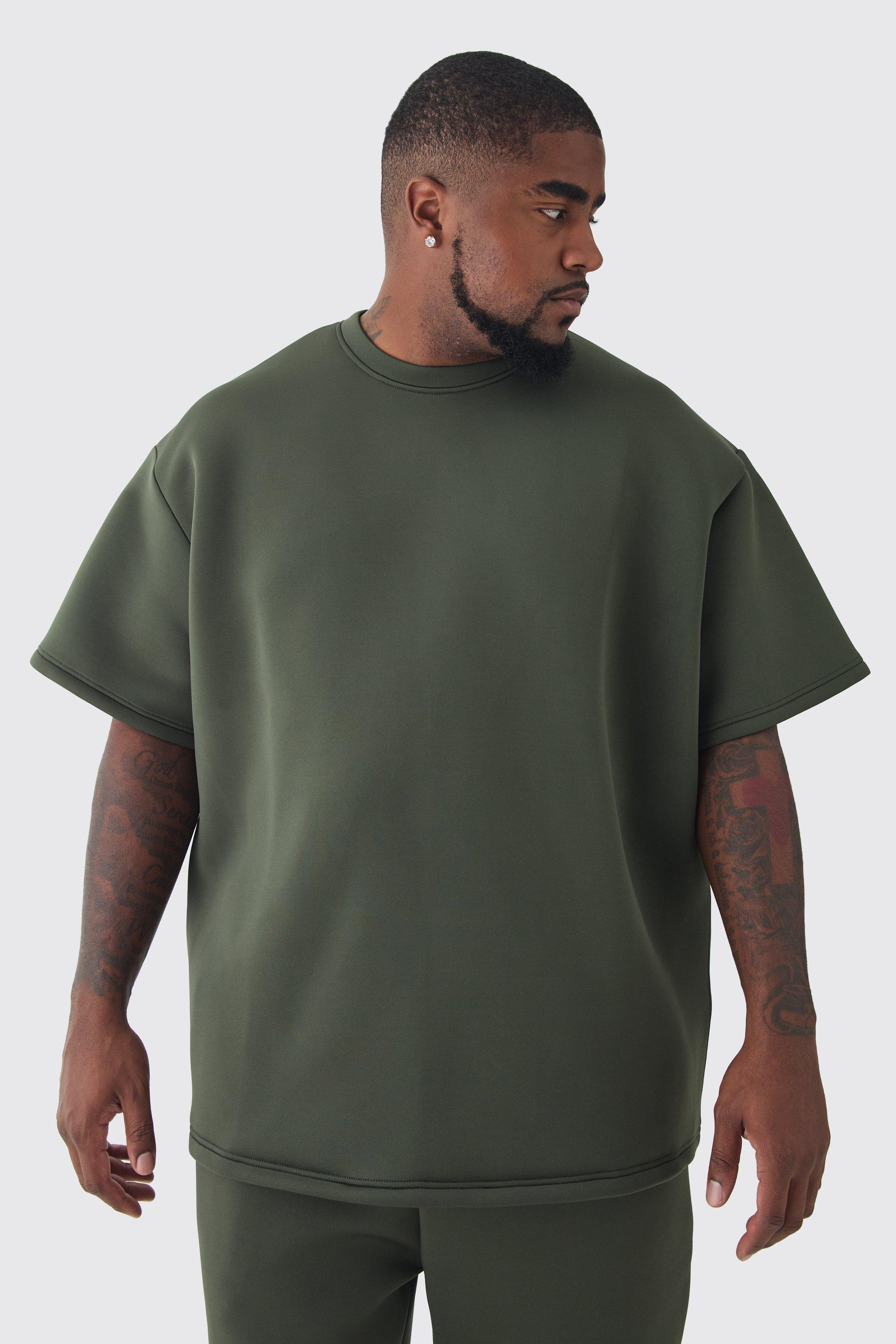 Mens Plus Scuba Oversized T-shirt - Green Product Image