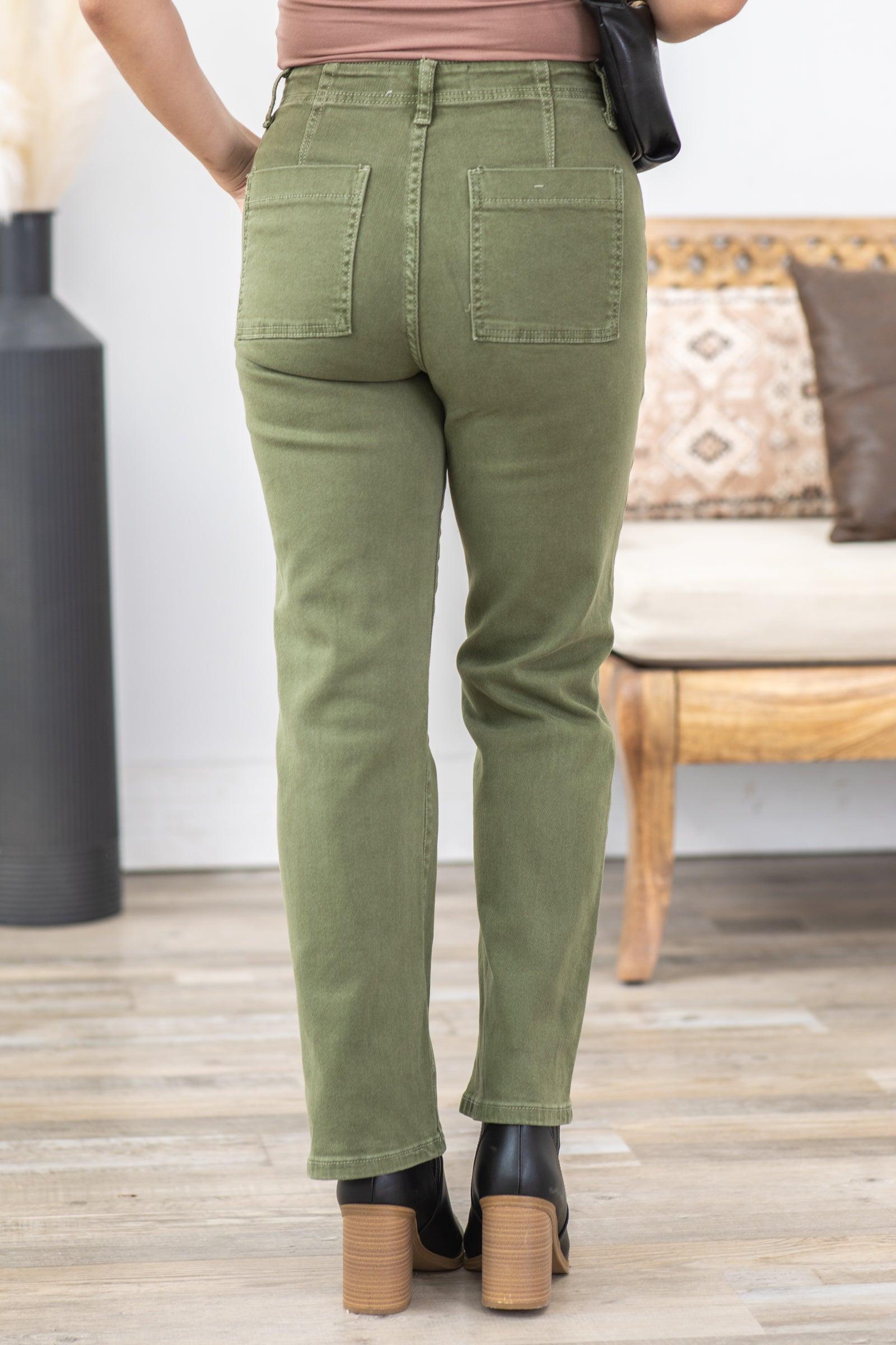 Risen Patch Pockets Ankle Flare Pants Product Image