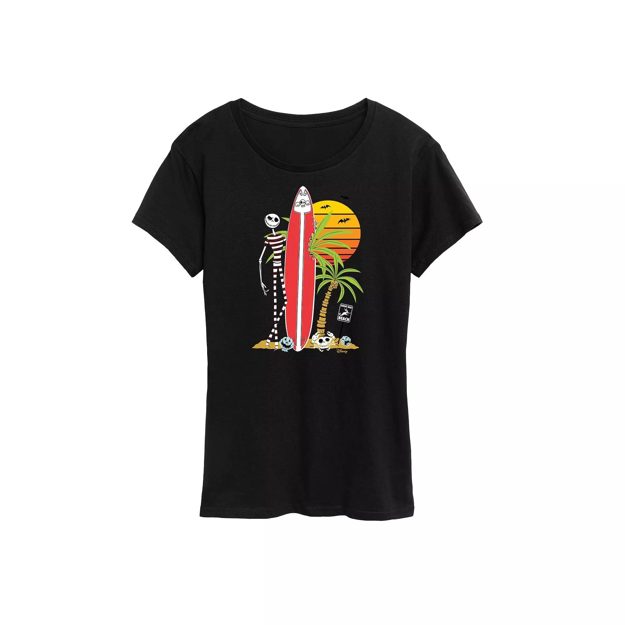 Disney's Nightmare Before Christmas Jack Skellington Women's Surfboard Graphic Tee,  Product Image