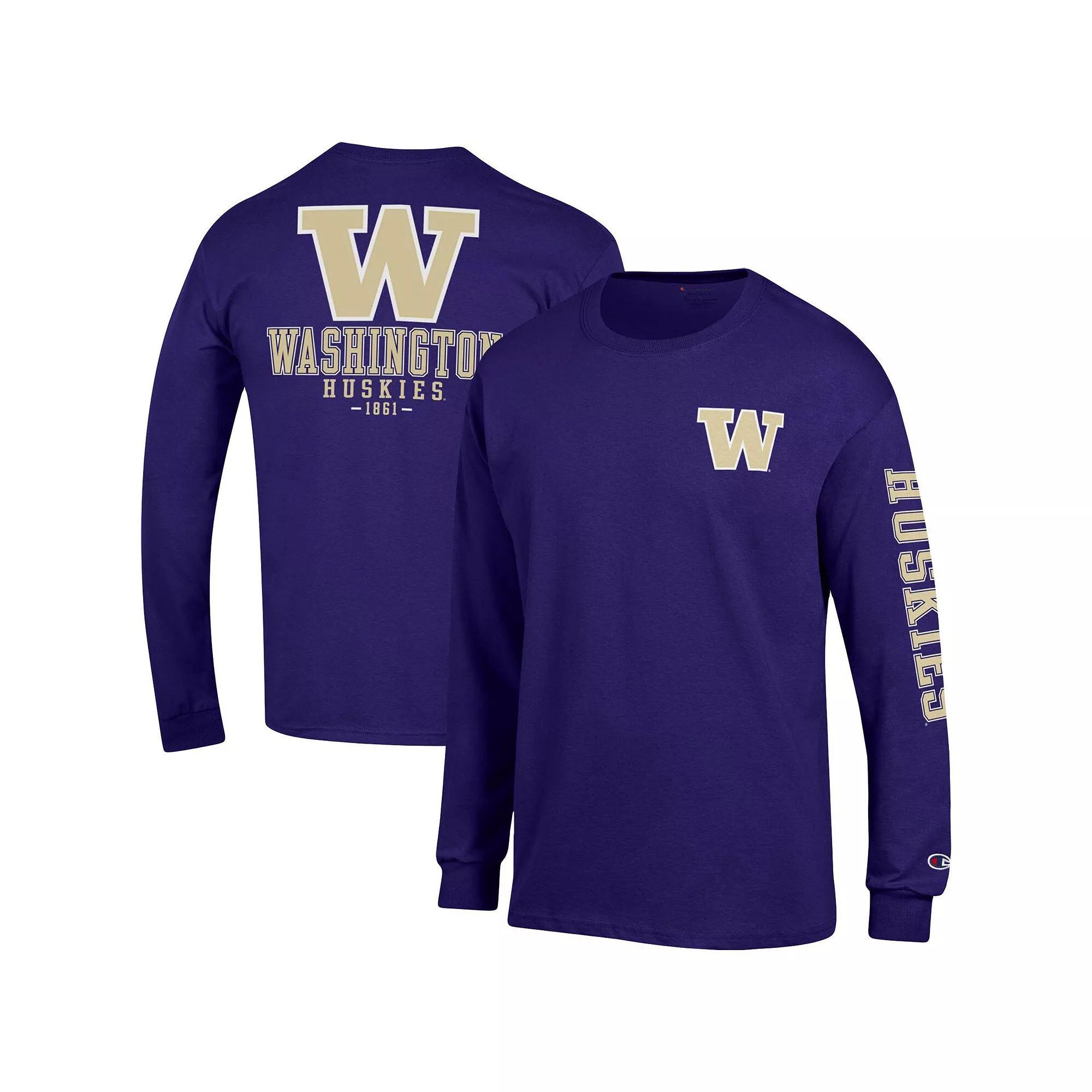 Men's Champion Cardinal Iowa State Cyclones Team Stack Long Sleeve T-Shirt,  Product Image