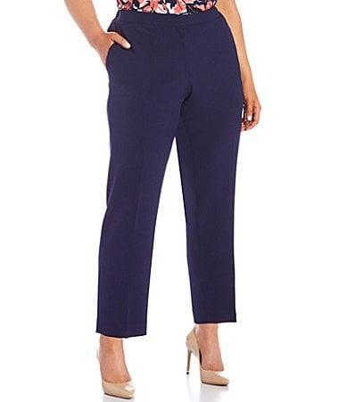 Kasper Plus Size Straight-Leg Pants Product Image