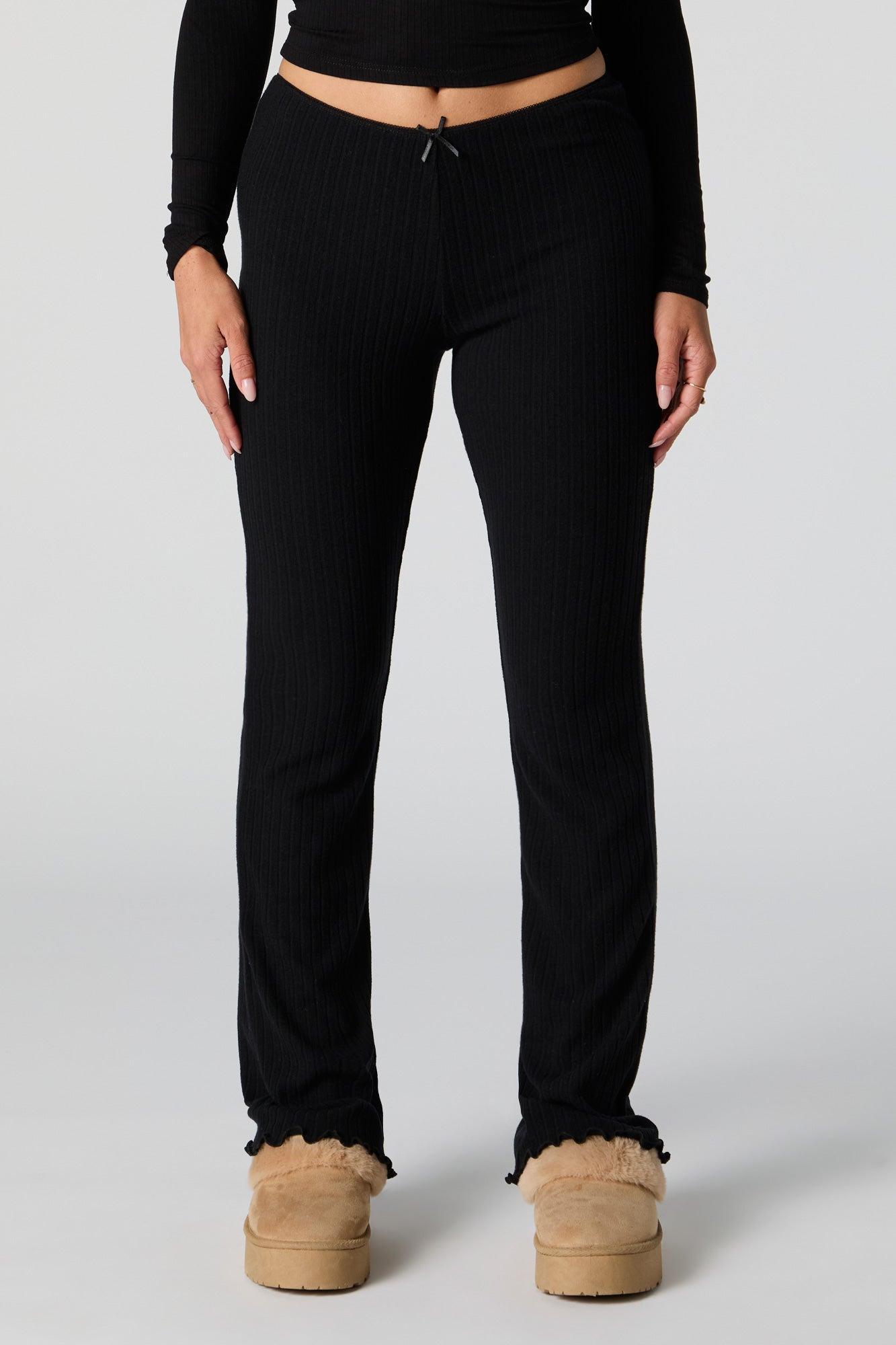 Ribbed Flare Legging Female Product Image