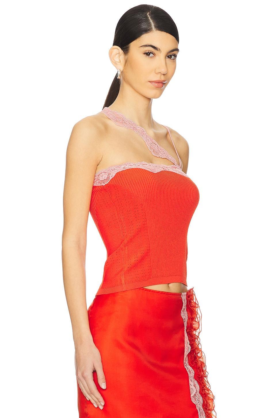 Knit Cami With Asymmetrical Strap Vaillant Product Image