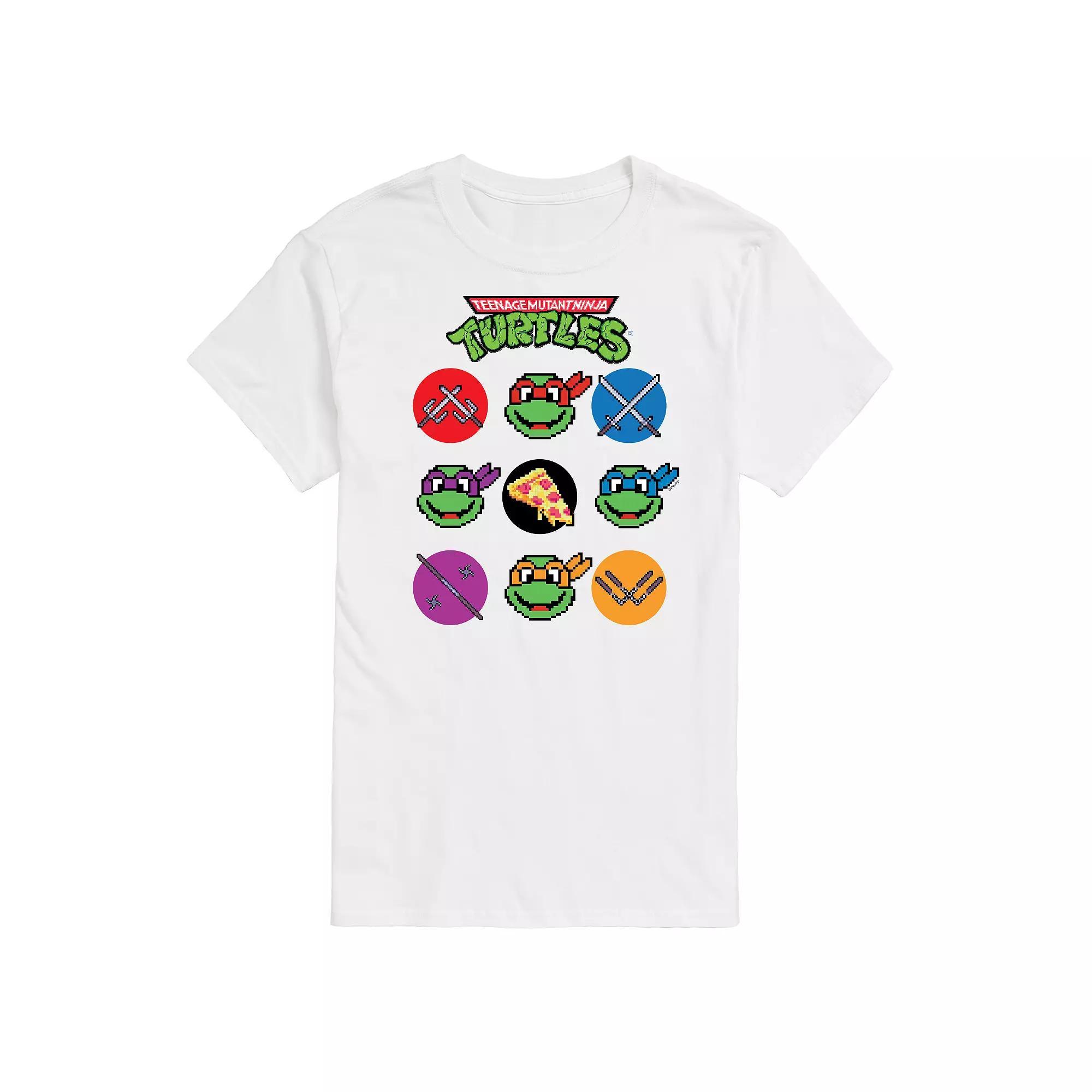 Men's Teenage Mutant Ninja Turtles Grid Graphic Tee, Size: XXL, White Product Image