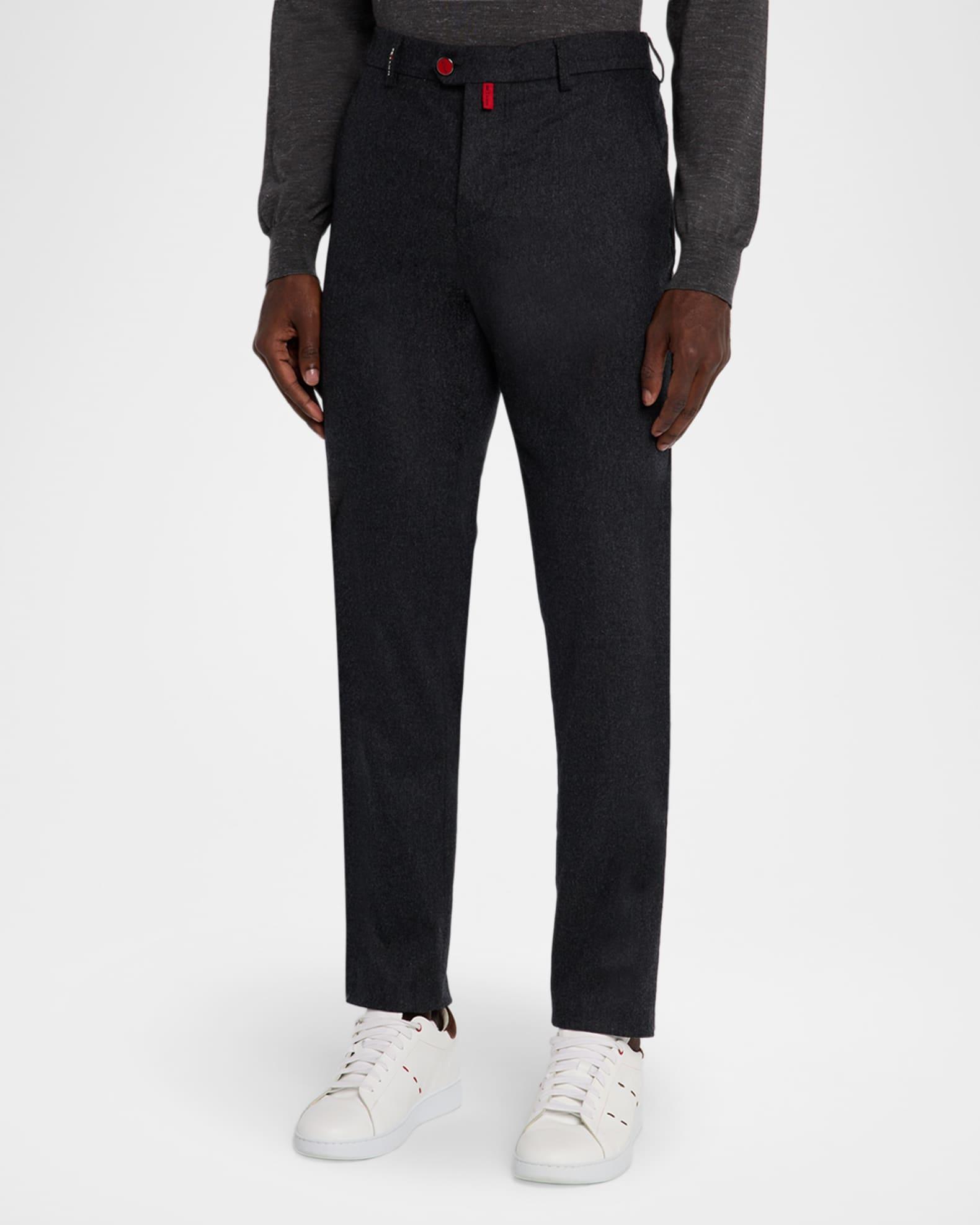 Men's Wool Flannel Slim Flat-Front Pants Product Image