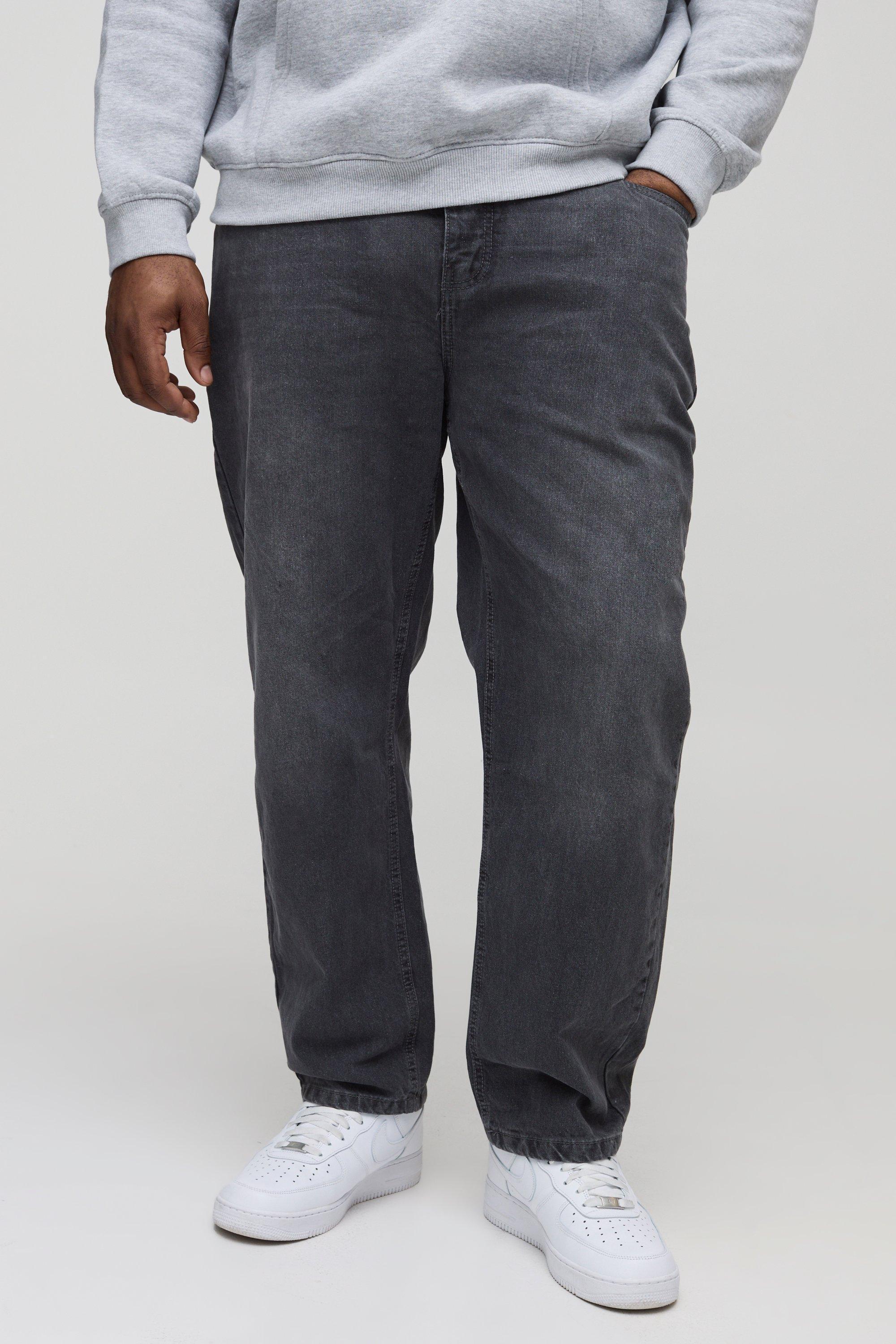 Plus Tapered Rigid Jeans | boohooMAN USA Product Image