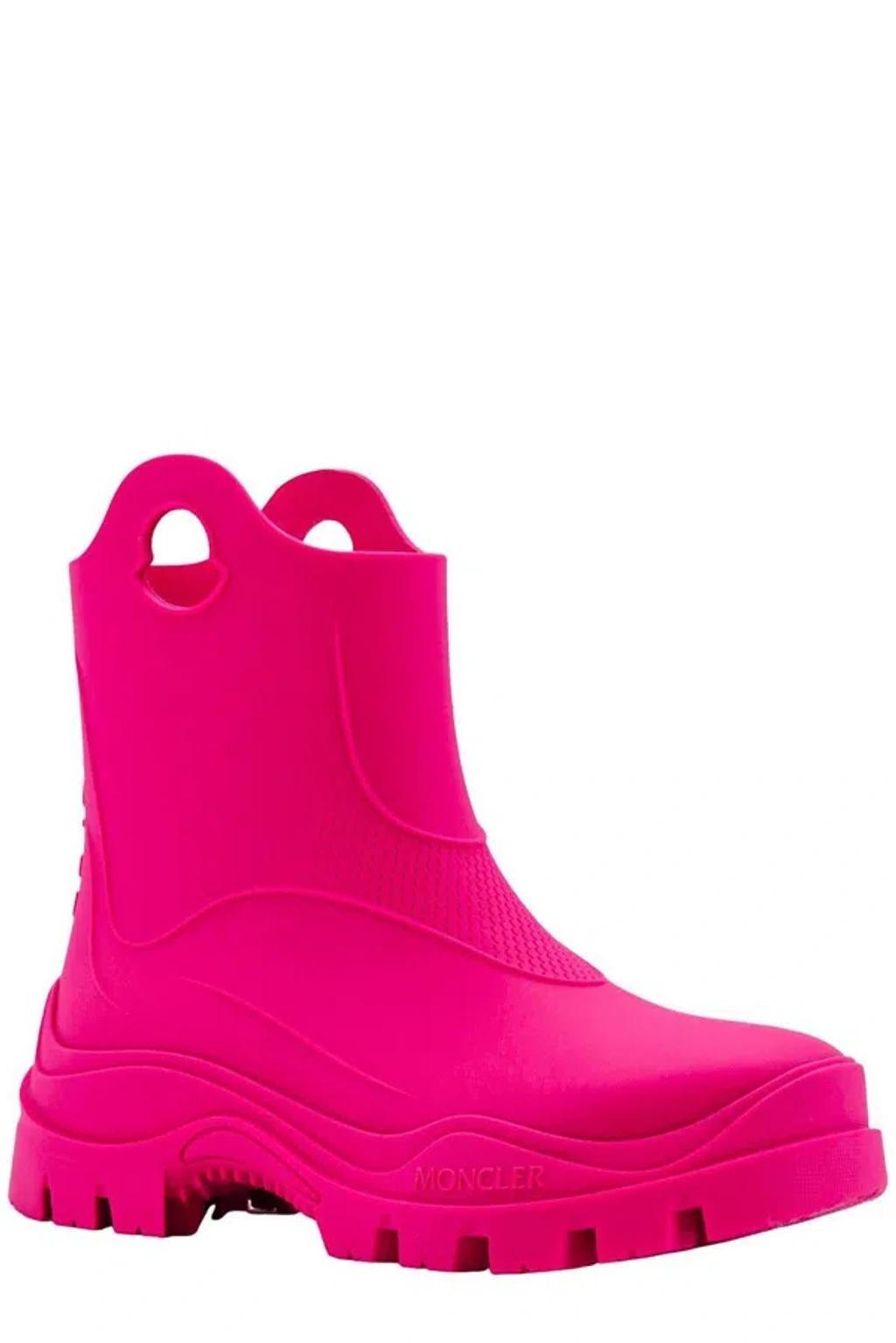 MONCLER Misty Round-toe Rain Boots In Pink Product Image