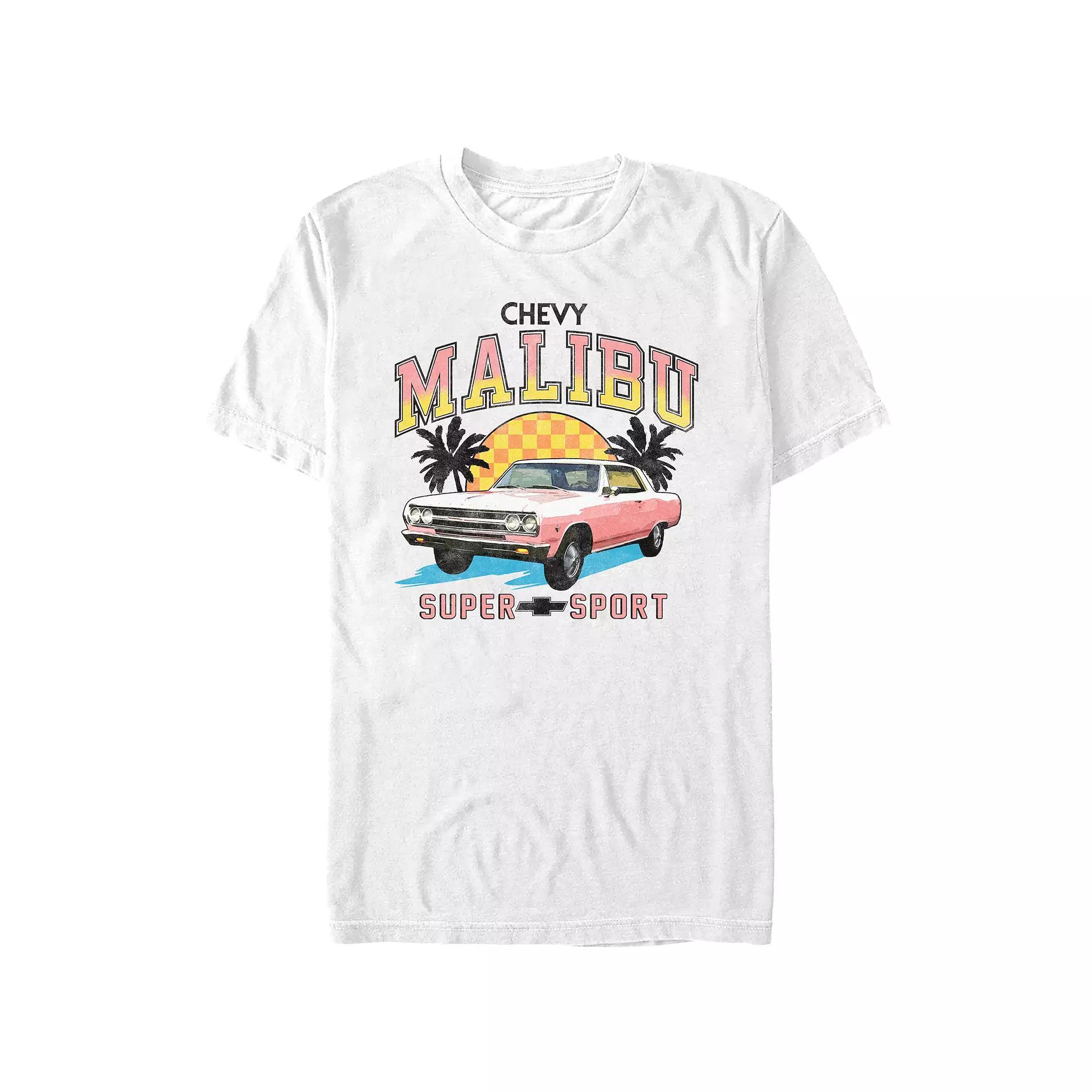 Men's Chevy Malibu Super Sport Graphic Tee, Size: Large, White Product Image