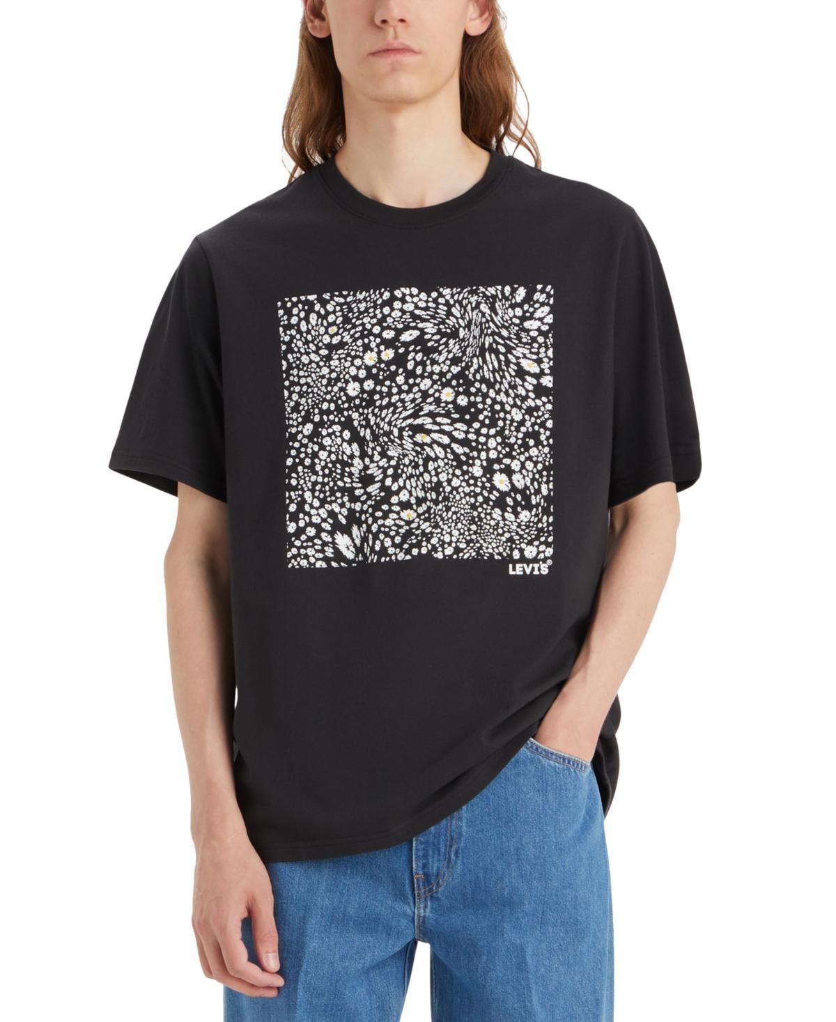 Men's Levi's® Relaxed Fit Short-Sleeve Graphic Tee, Size: Small, Floral Black Product Image