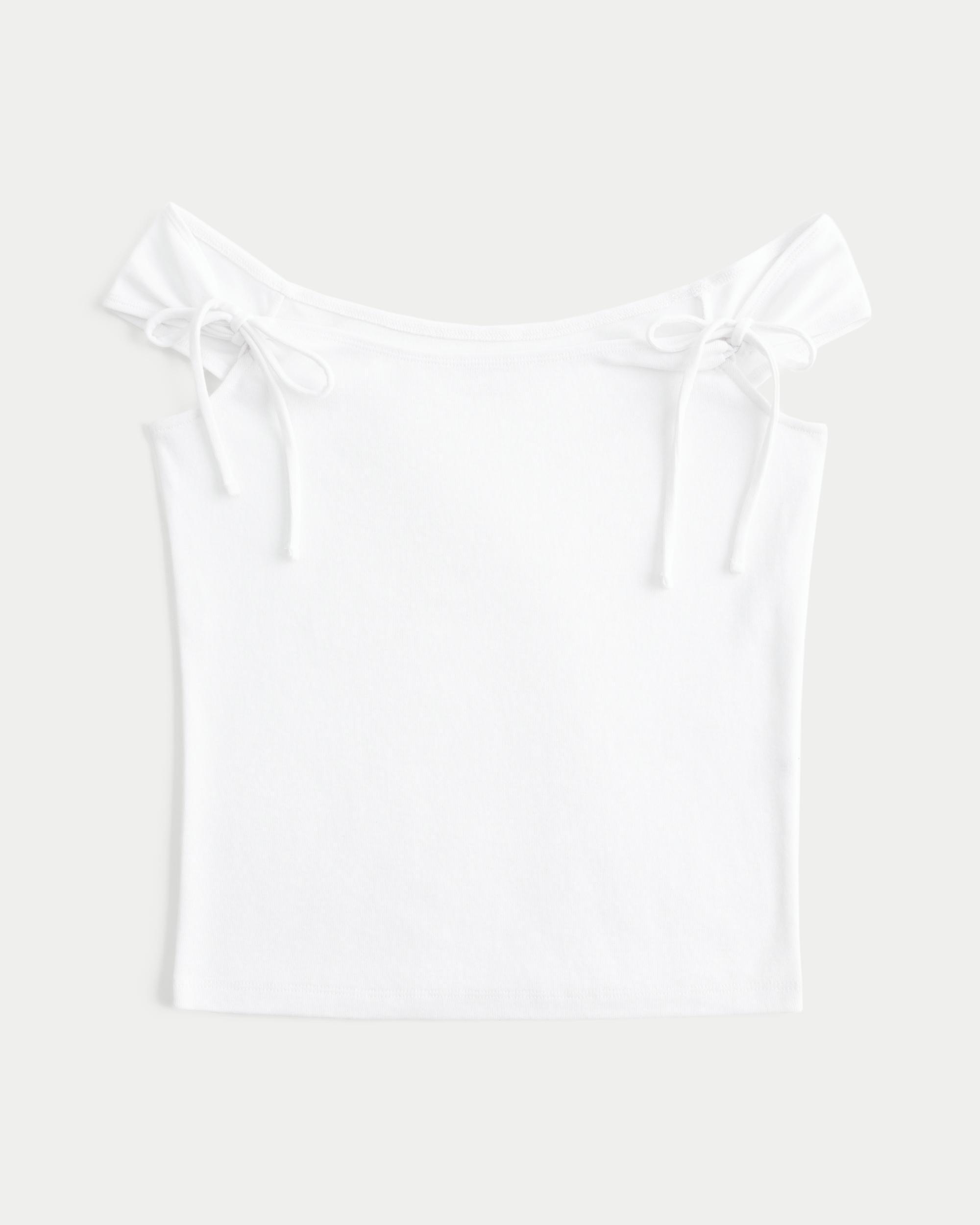 Off-the-Shoulder Tie Sleeve Top Product Image