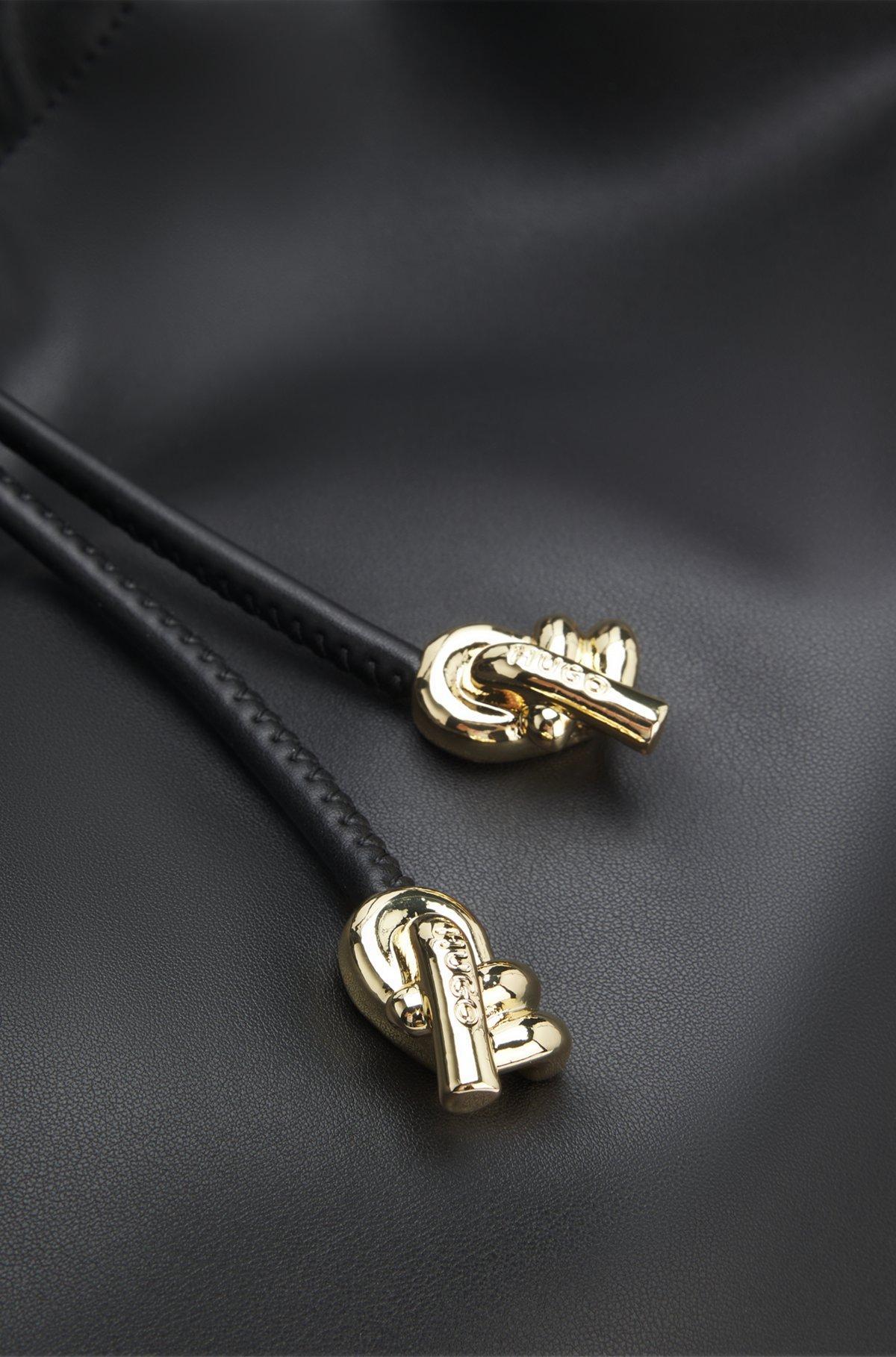 Drawstring shoulder bag with gold-tone hardware Product Image