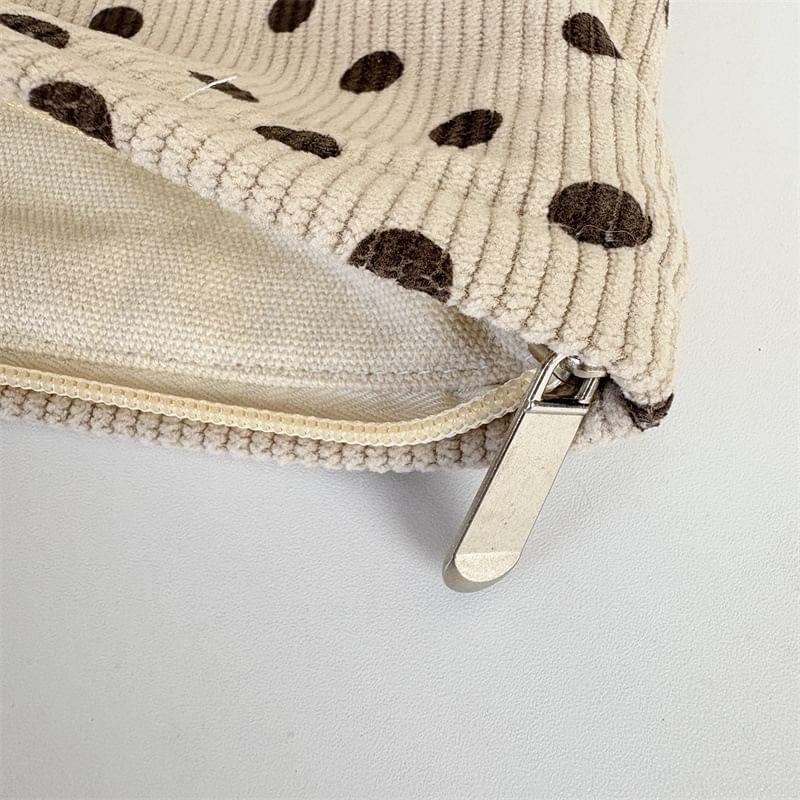 Dotted Corduroy Makeup Pouch Product Image
