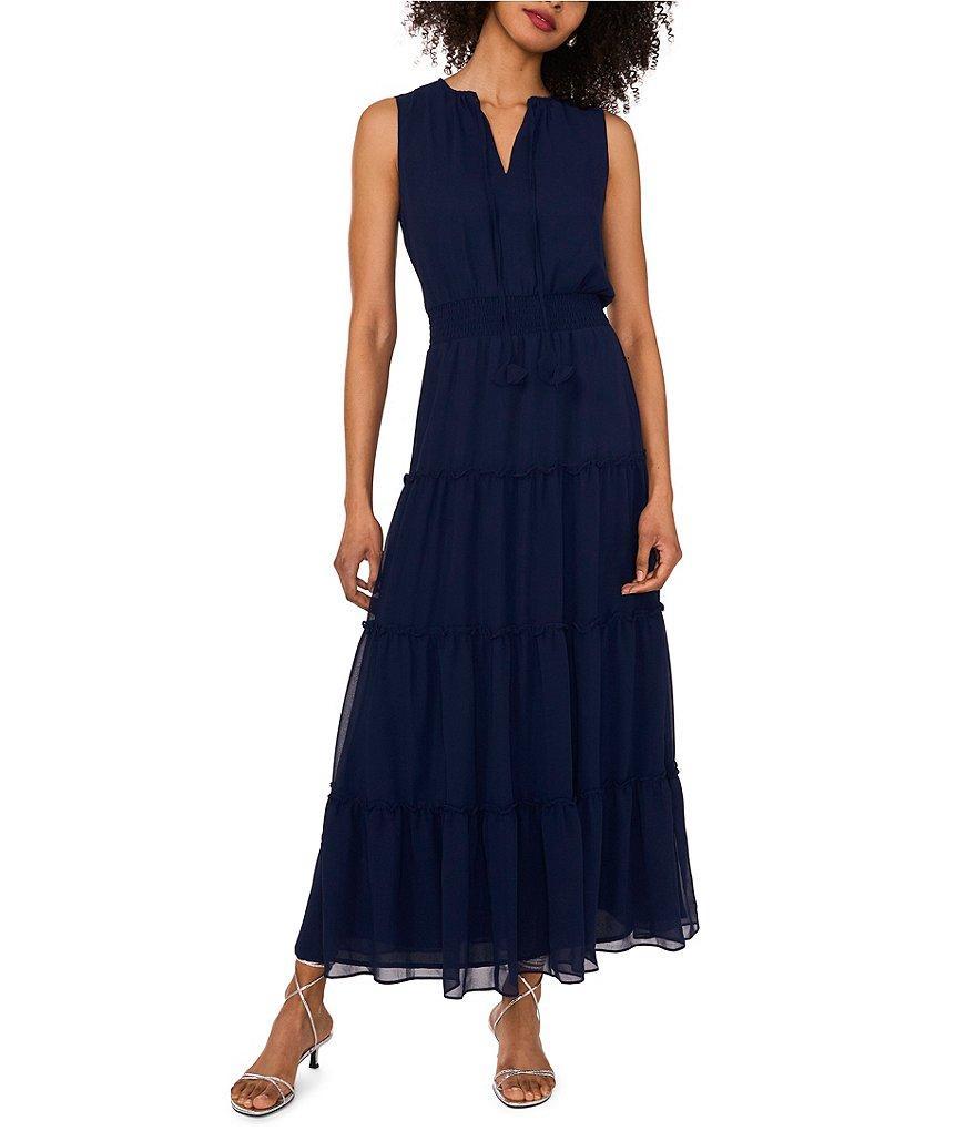 1. STATE V-Neckline Sleeveless Gauze Maxi Dress Product Image