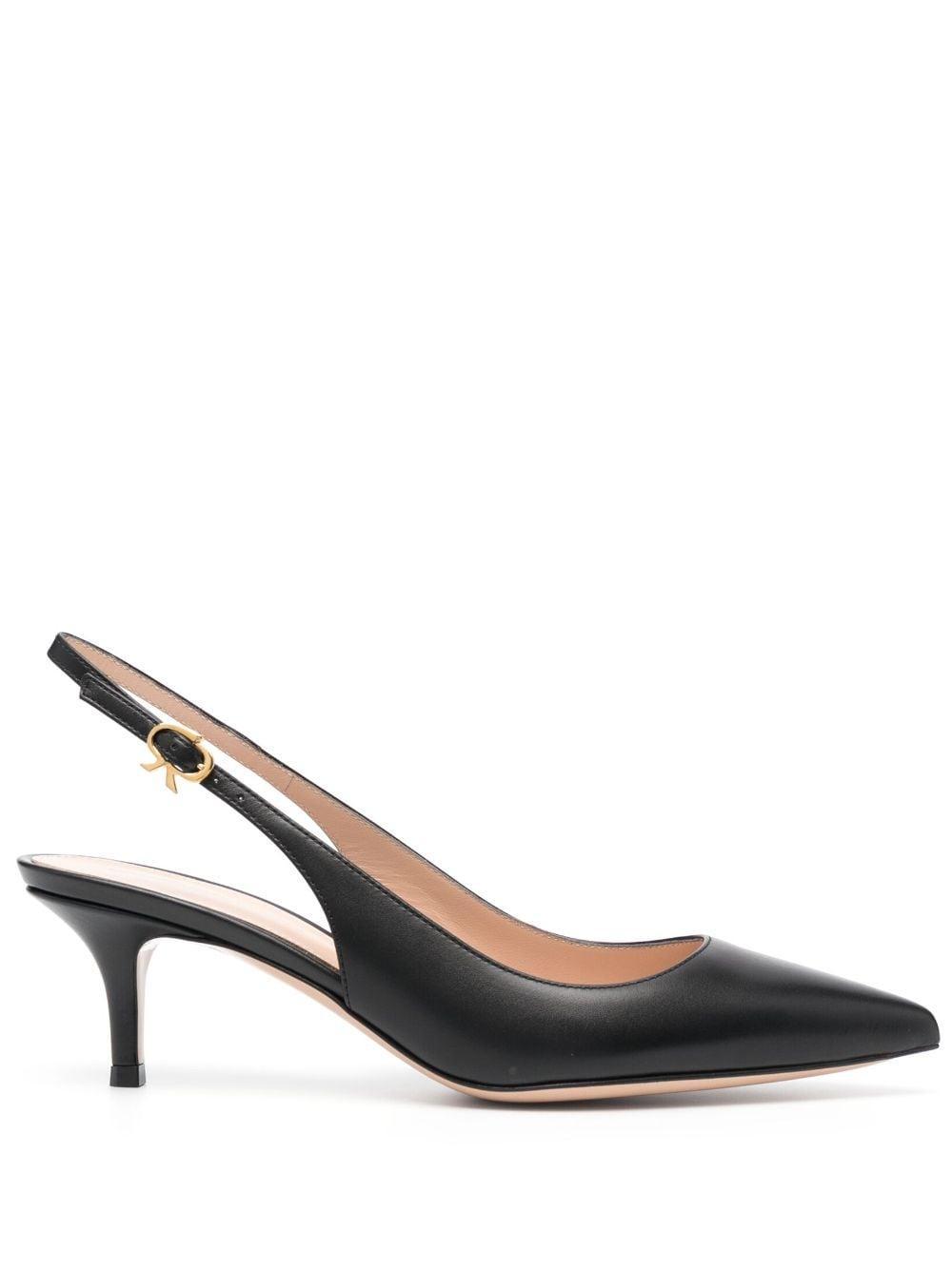 Ribbon 55mm Slingback Pumps In Black Product Image