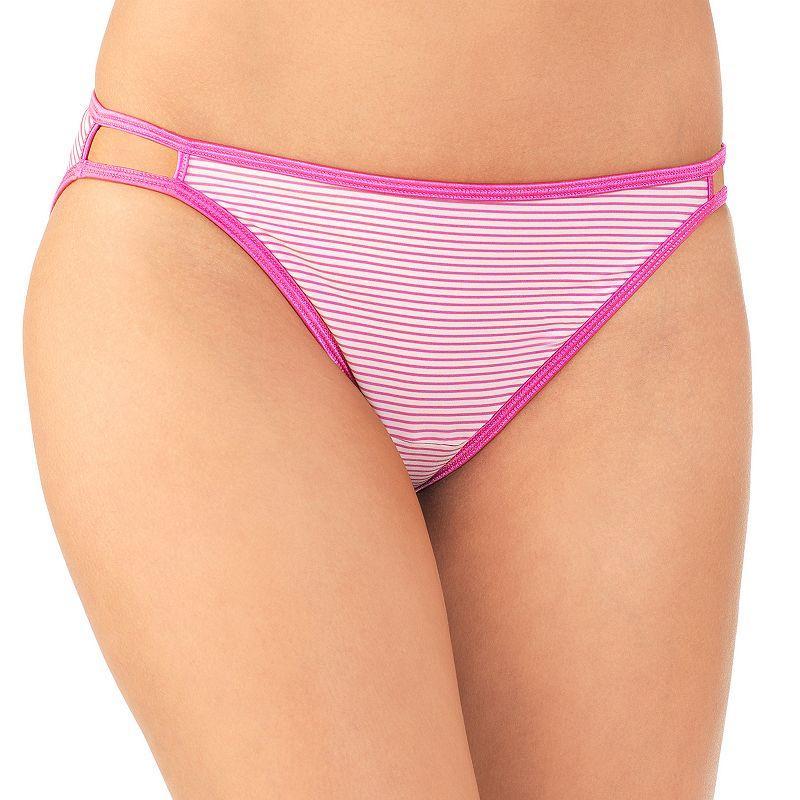 Women's Vanity Fair Lingerie® Illumination String Bikini Panty 18108, Size: 5, Steele Purple Product Image