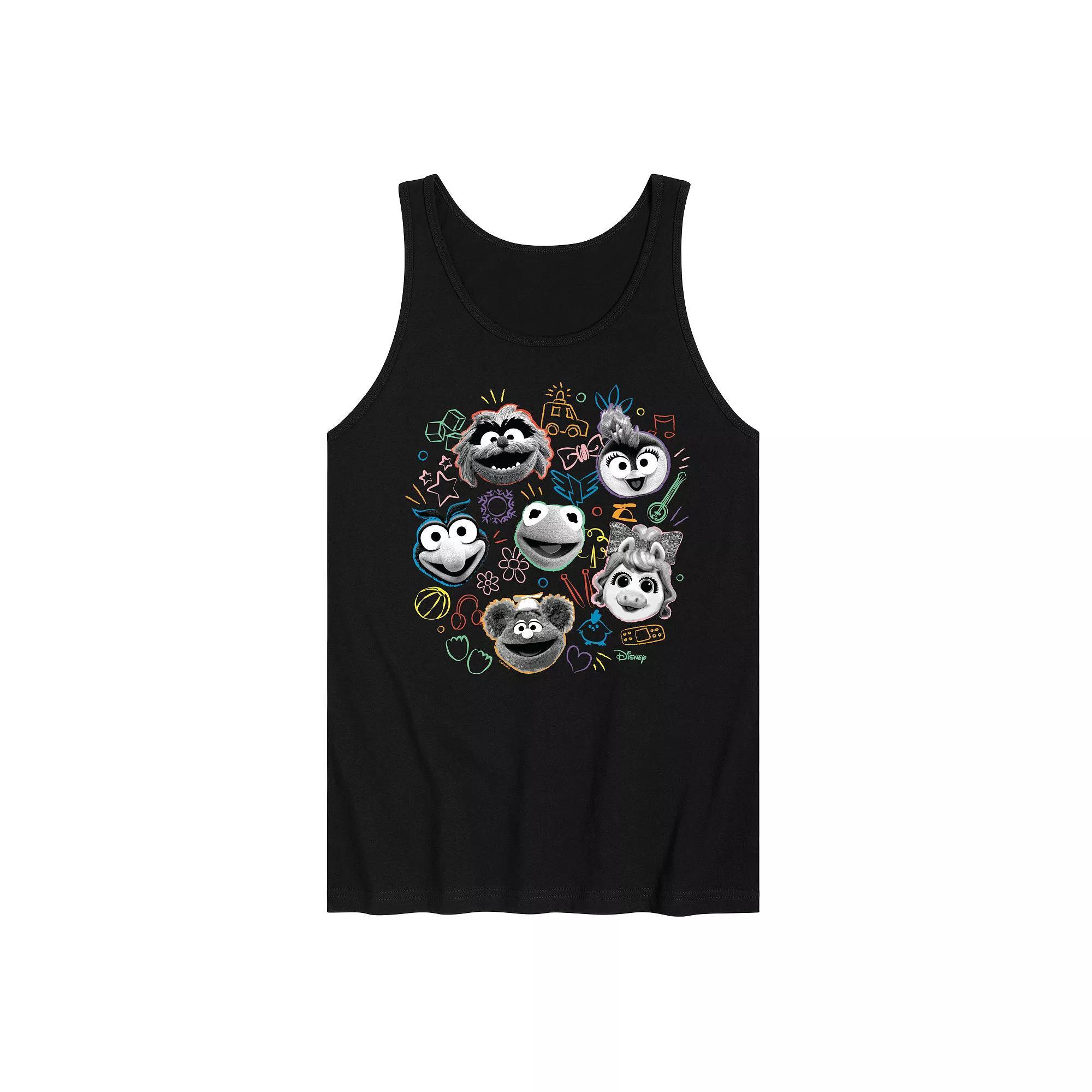 Disney's Muppets Babies Men's Faces Graphic Tank Top, Size: Small, Black Product Image