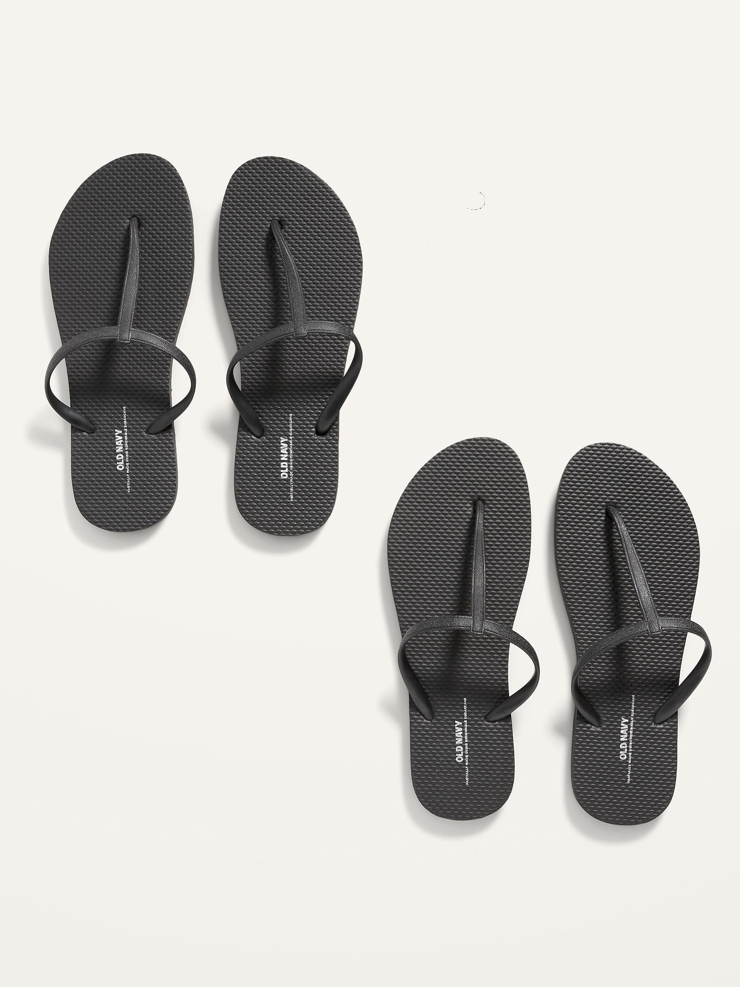 T-Strap Flip-Flop Sandals 2-Pack (Partially Plant-Based) Product Image