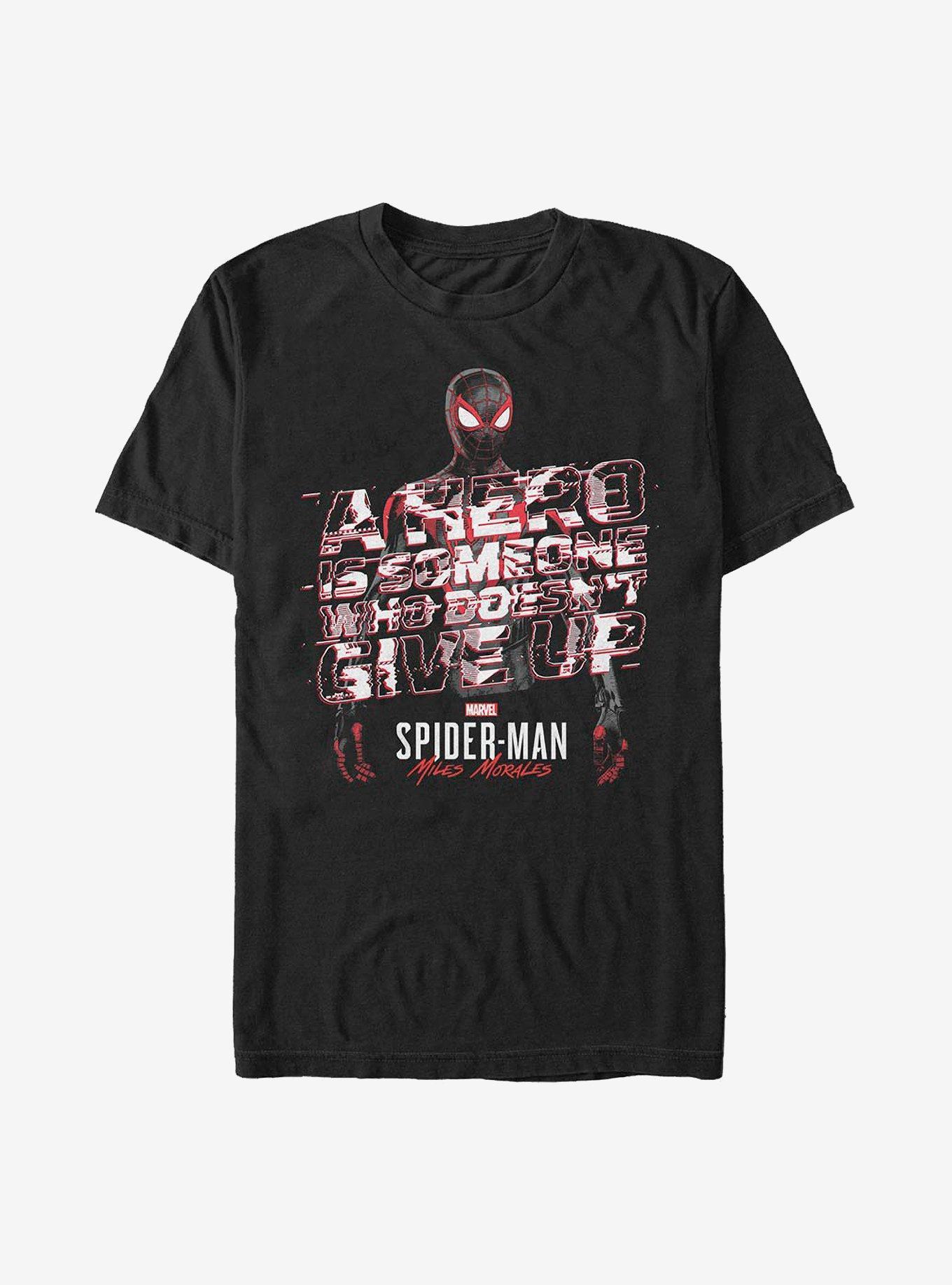 Marvel Spider-Man Miles Morales A Hero Editorial T-Shirt Product Image