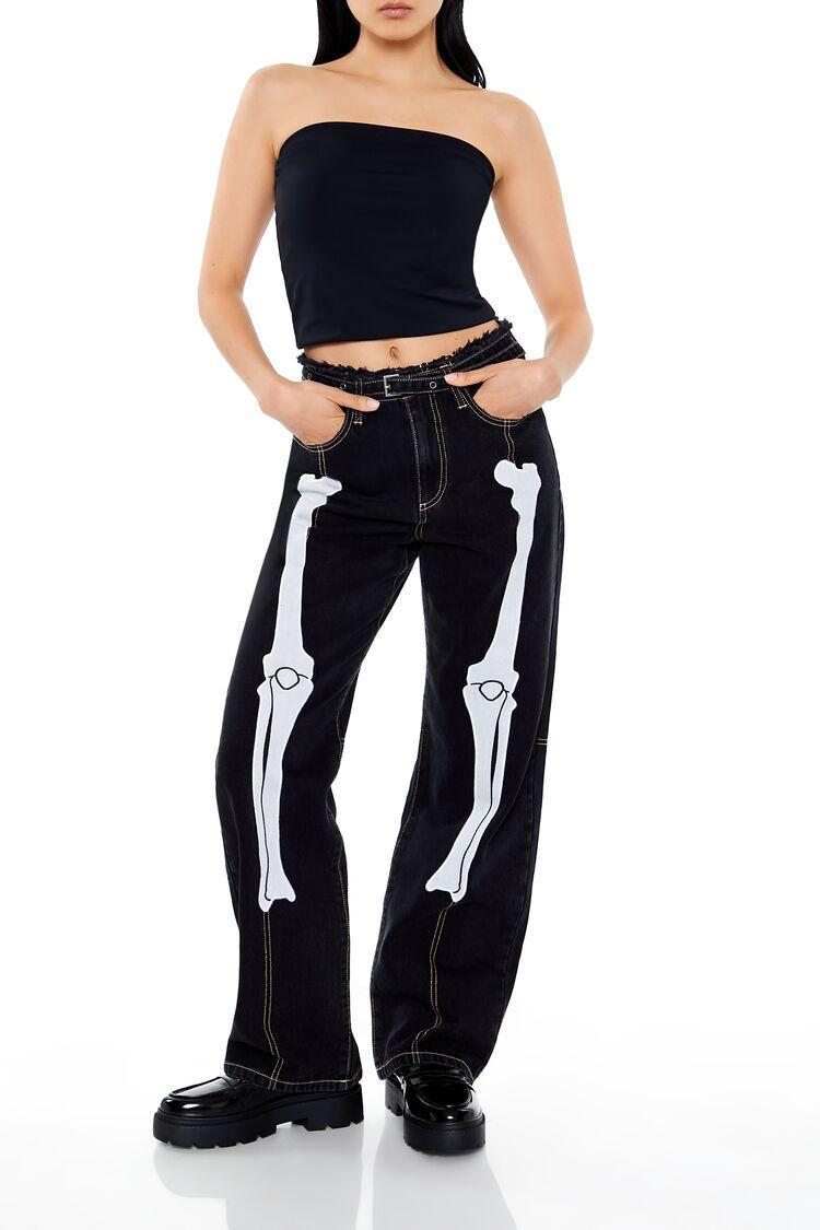 Skeleton High-Rise 90s-Fit Jeans | Forever 21 Product Image