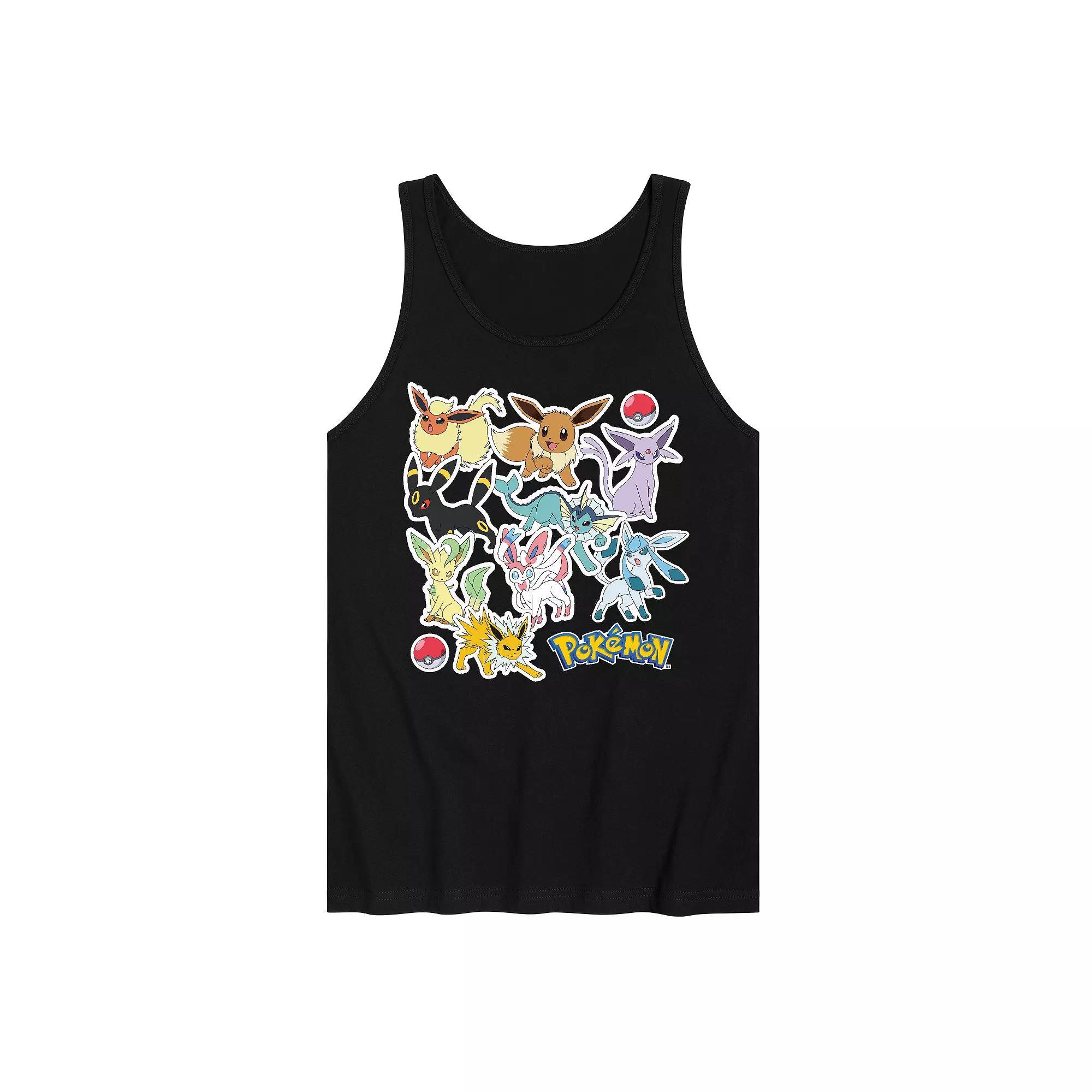 Men's Pokemon Eeveelution Stickers Tank Top,  Product Image