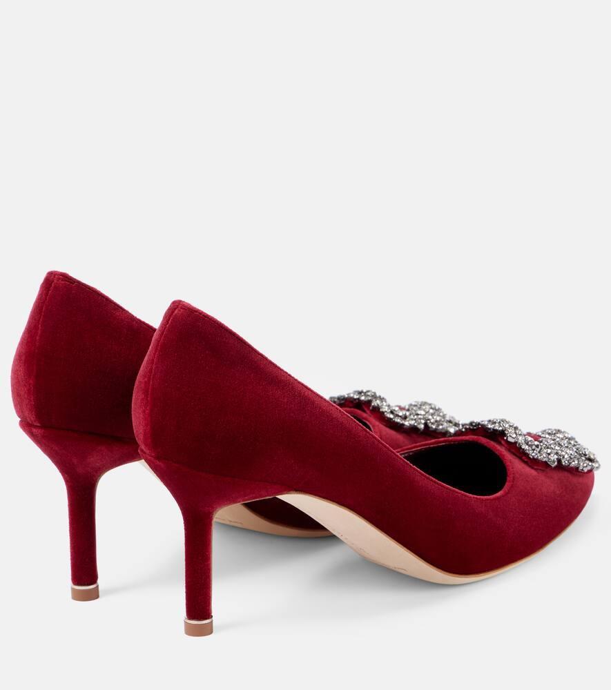 Hangisi 70 Velvet Pump In Red Product Image