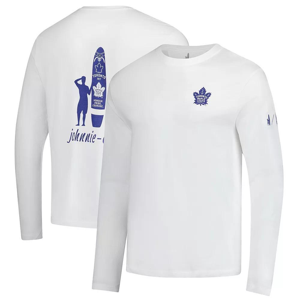 Men's johnnie-O White Toronto Maple Leafs Adam Long Sleeve T-Shirt, Size: Medium, Mpl White Product Image