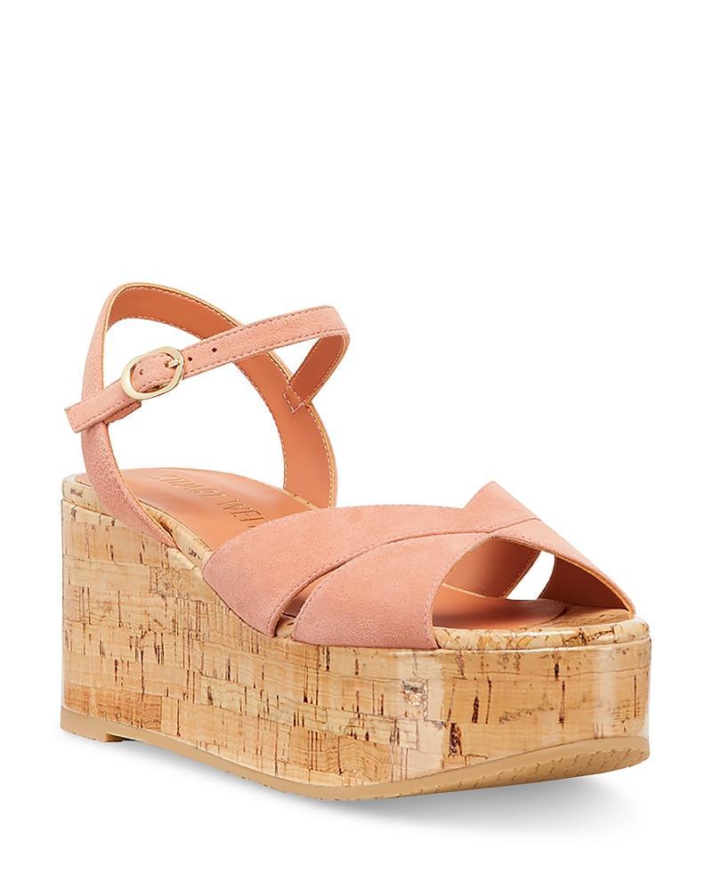 Womens Carmen Metallic Cork Wedge Sandals Product Image