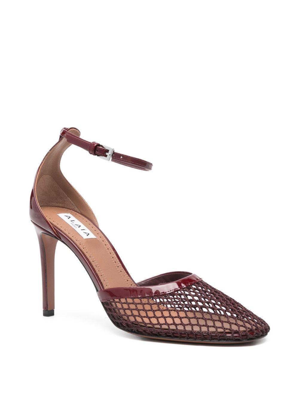 90mm ankle-strap mesh pumps Product Image