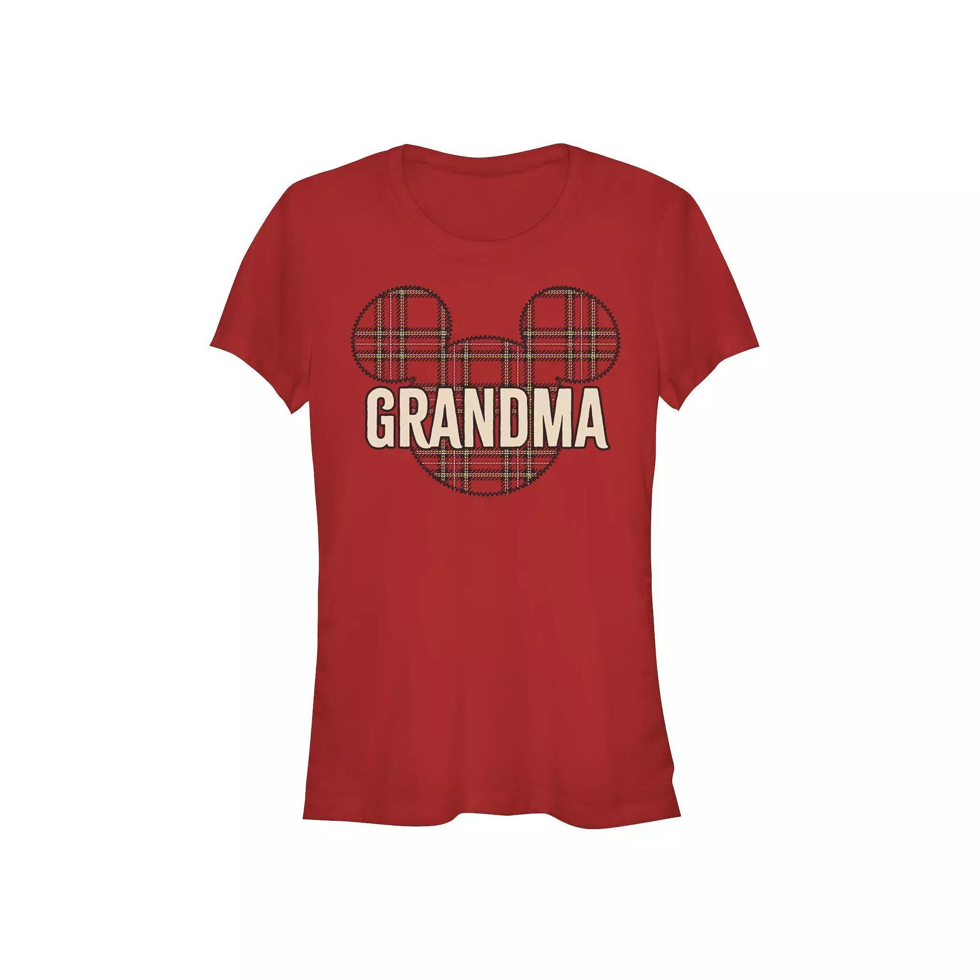 Disney's Mickey Mouse Women's Grandma Christmas Patch Graphic Tee,  Product Image