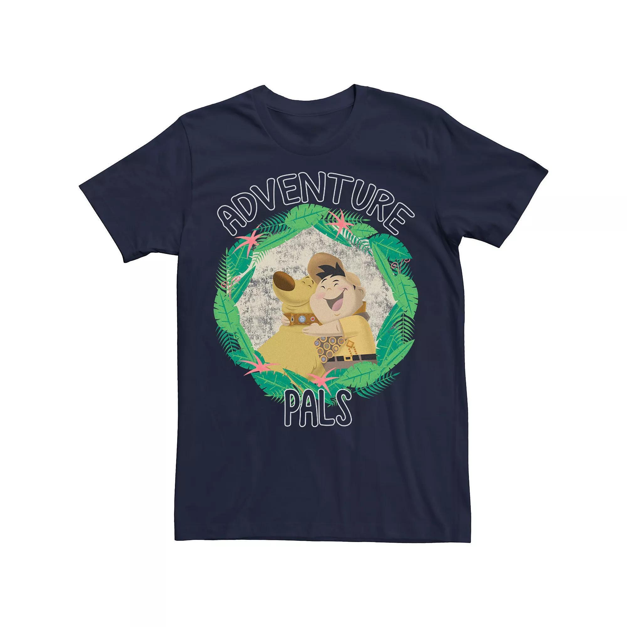 Men's Disney Pixar Up Dug & Gus Adventure Pals Tee, Size: XL, Blue Product Image