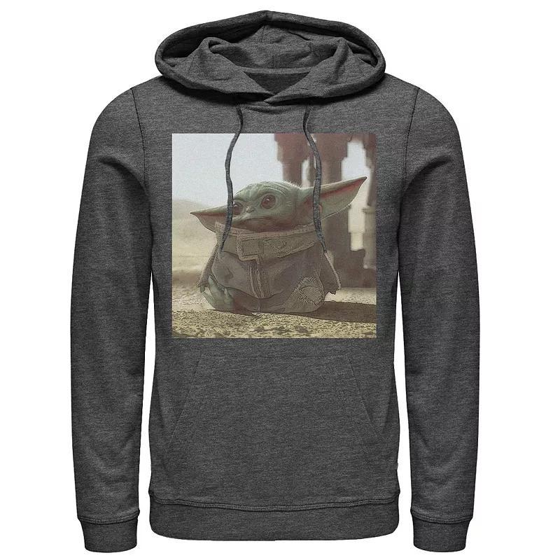 Men's Star Wars The Mandalorian The Child Photograph Hoodie, Size: Medium, White Product Image