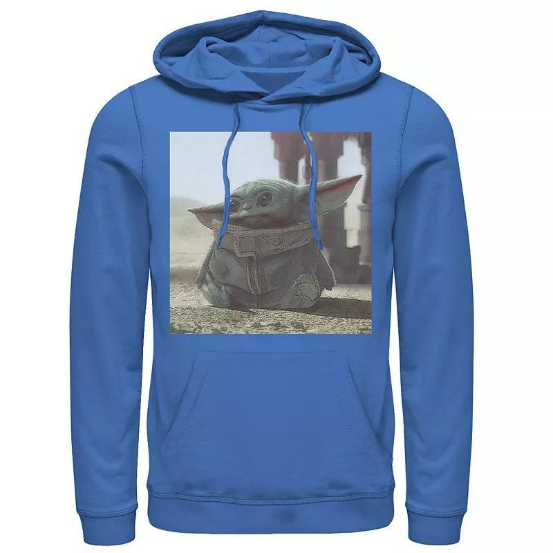 Men's Star Wars The Mandalorian The Child Photograph Hoodie, Size: Medium, Blue Product Image