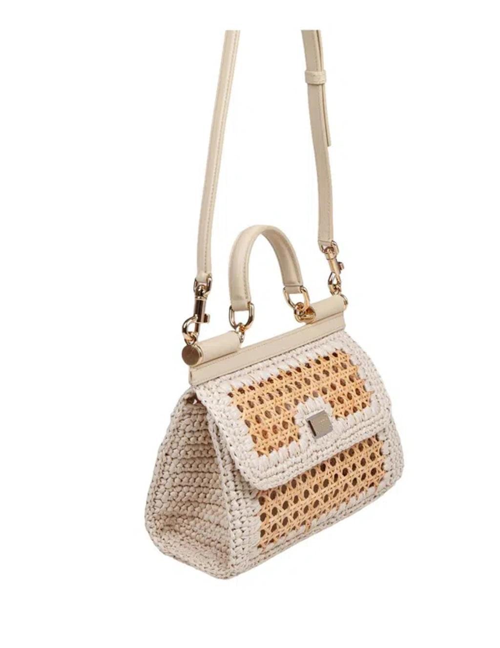 Elongated Sicily Handbag In Beige Product Image