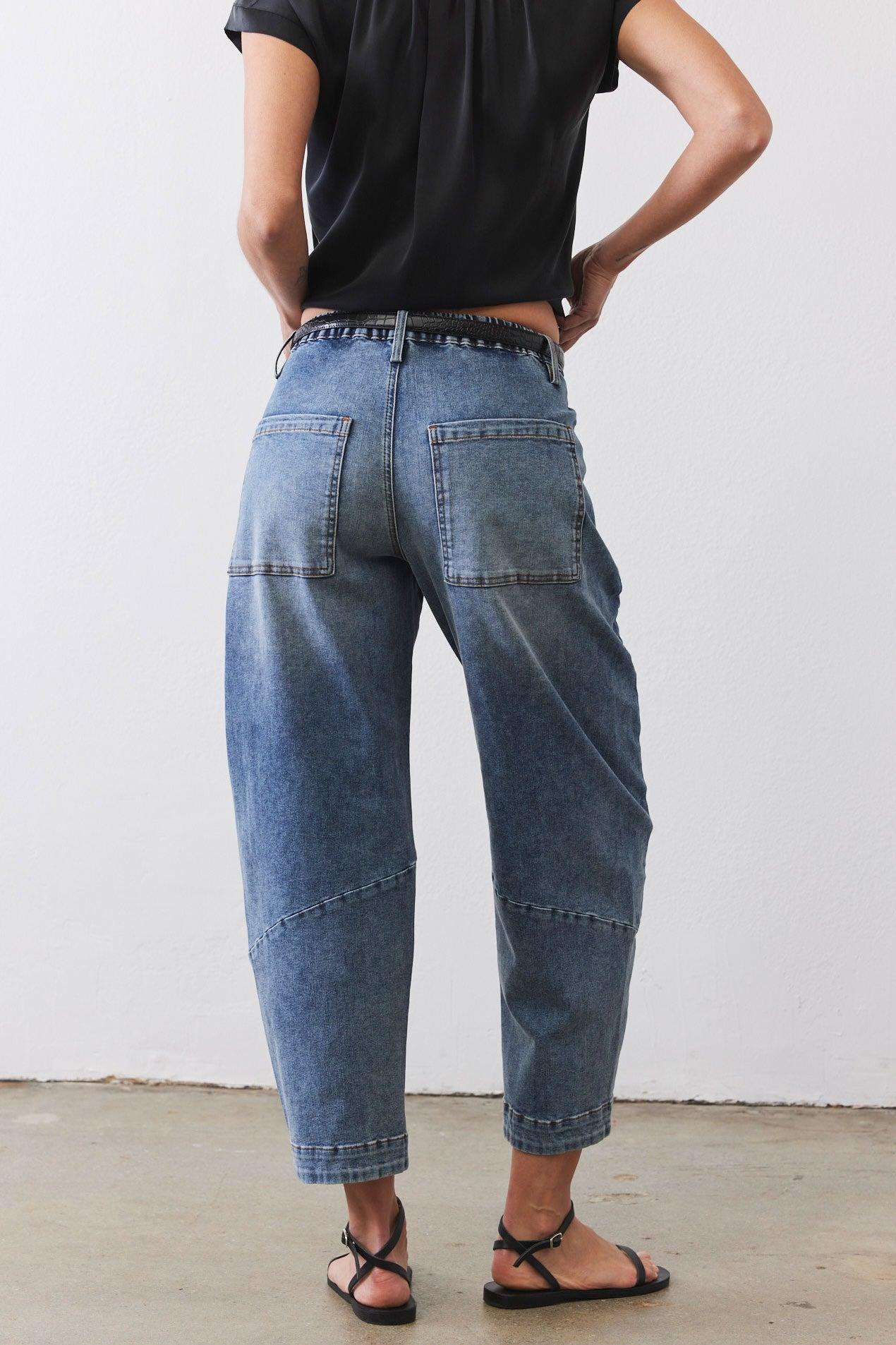 The Slouchy Denim Pants Product Image