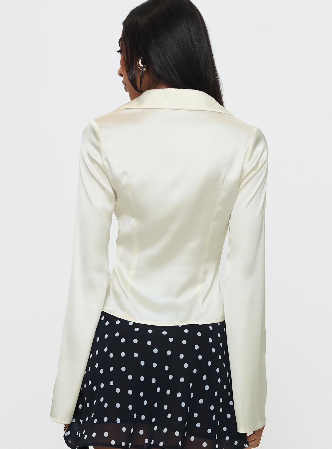 Miravella Long Sleeve Top Cream Product Image