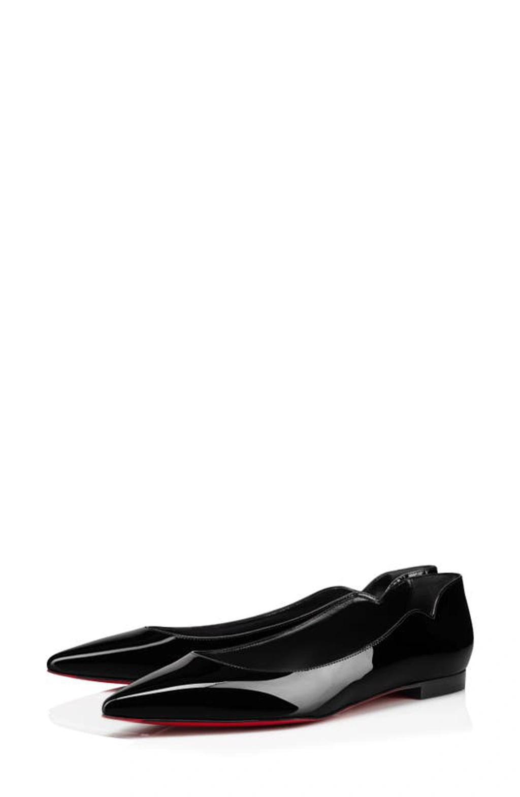 CHRISTIAN LOUBOUTIN Hot Chickita Pointed Toe Flat In Black Product Image