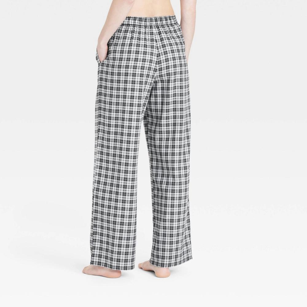 Womens Pajama Pants - Colsie Black/Check 2X Product Image