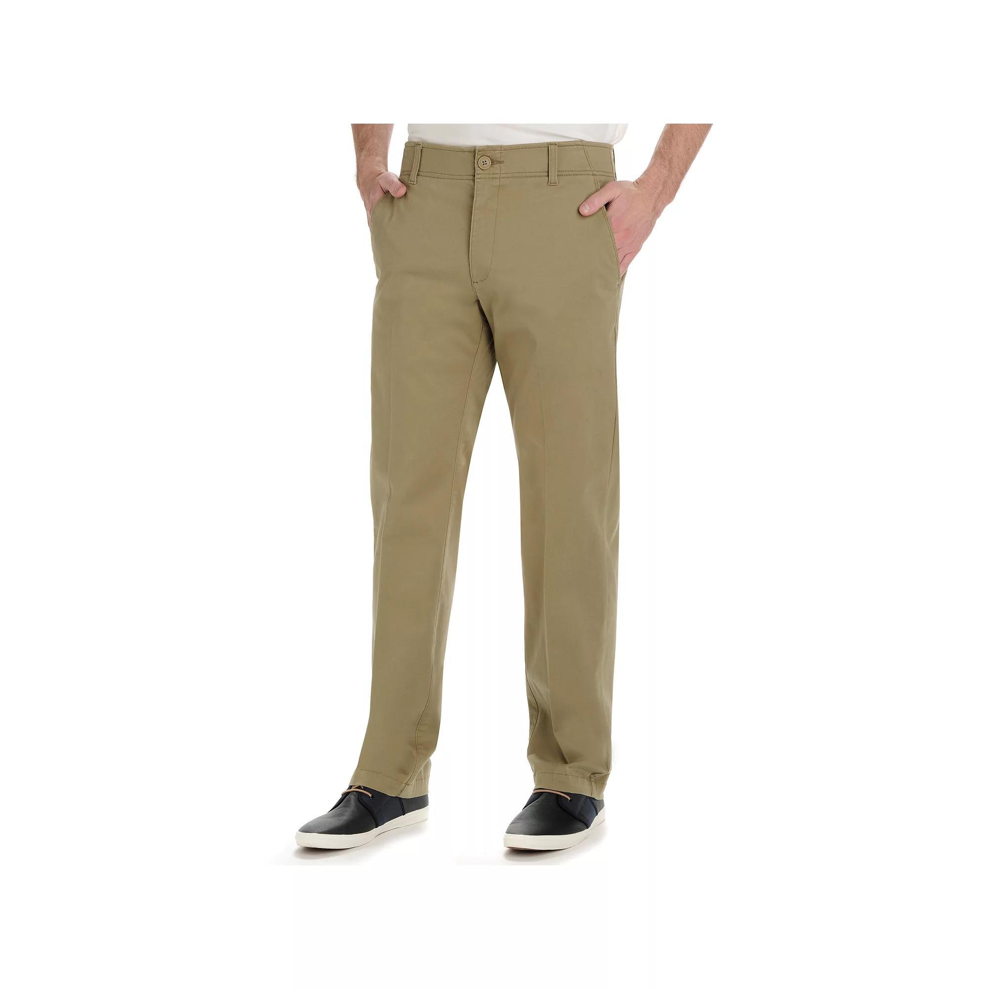 Men's Lee® Extreme Motion Straight Fit Flat Front Pants, Size: 42 X 32, Original Green Product Image