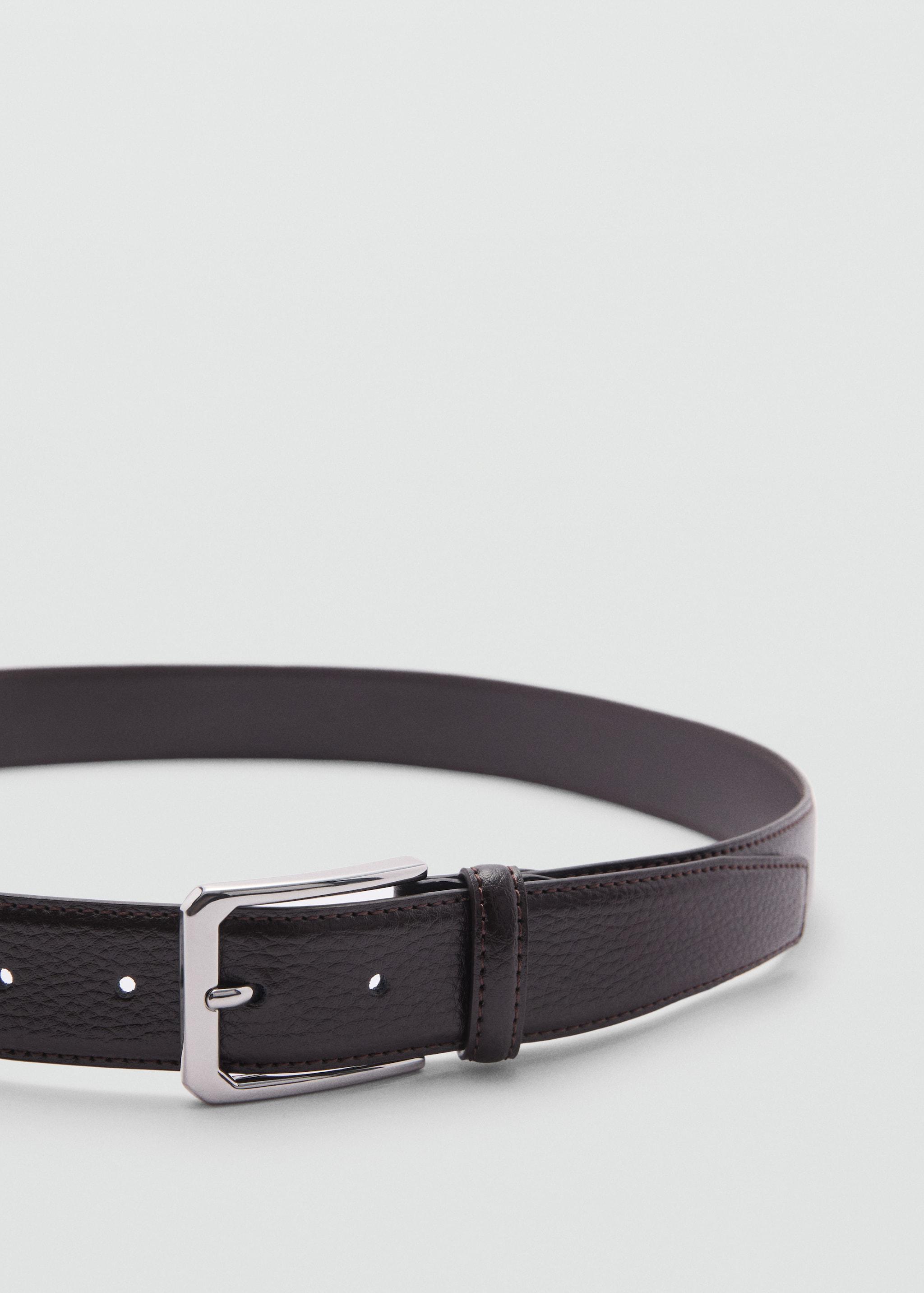 100% beaten leather belt - Men | MANGO USA Product Image