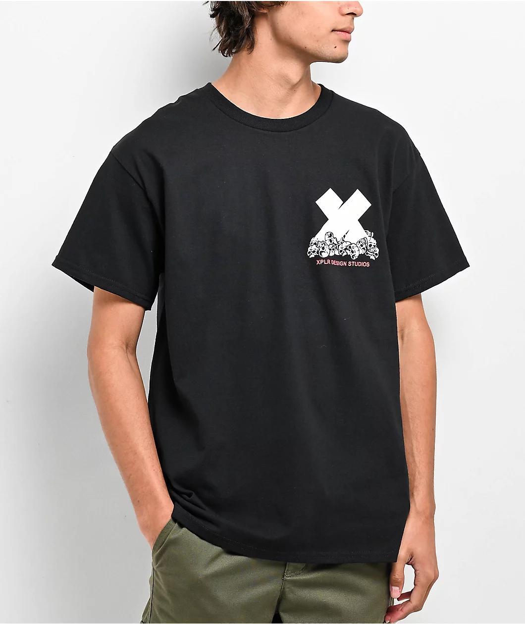 XPLR Bones Black T-Shirt Product Image