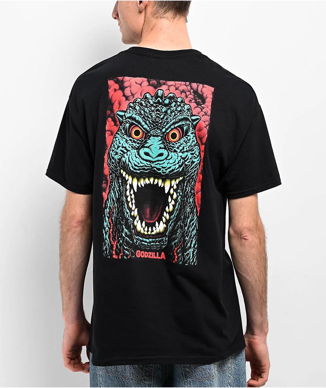 Santa Cruz x Godzilla Destroyer Black T-Shirt Product Image