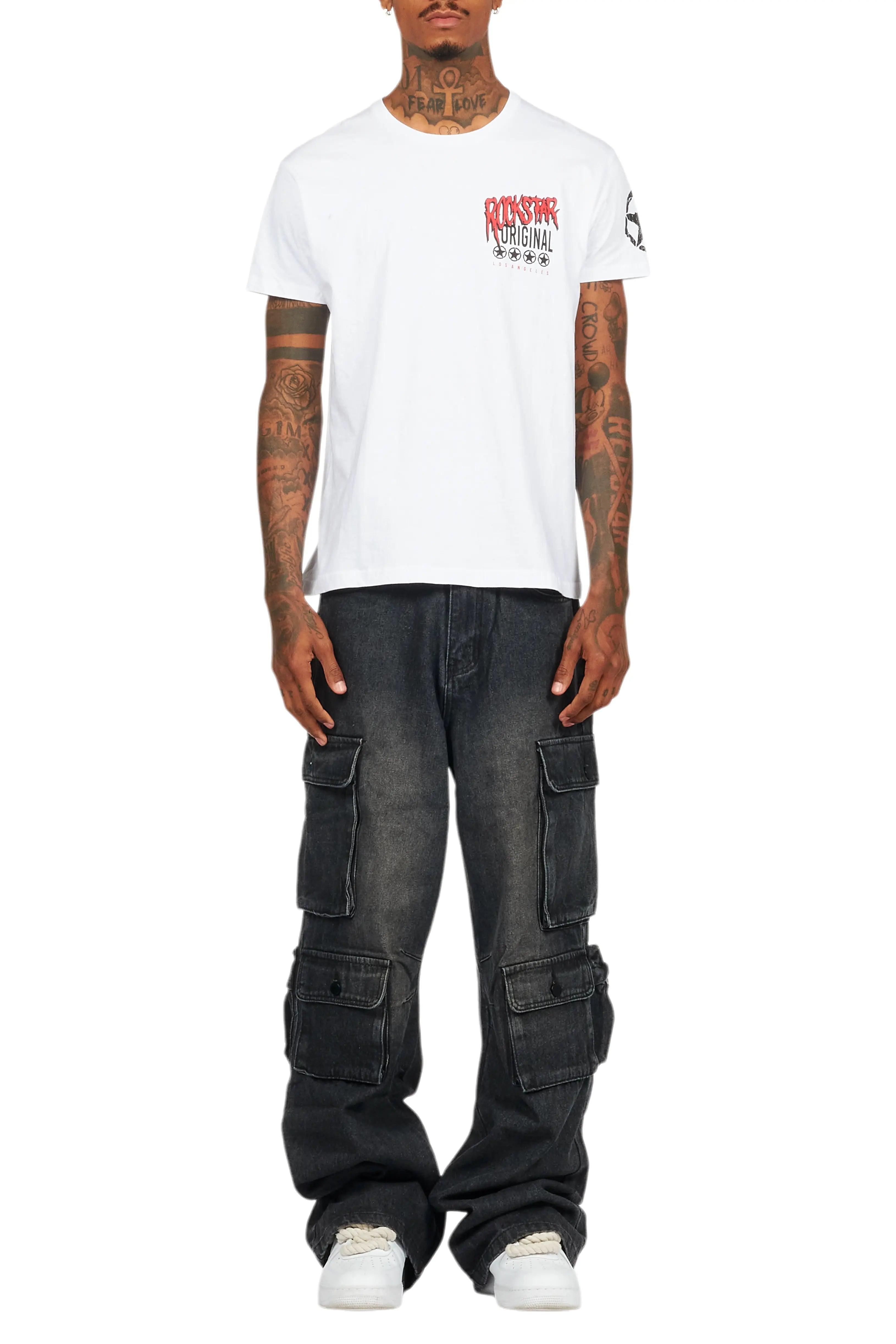 Cortie Black Baggy Fit Jean Male Product Image