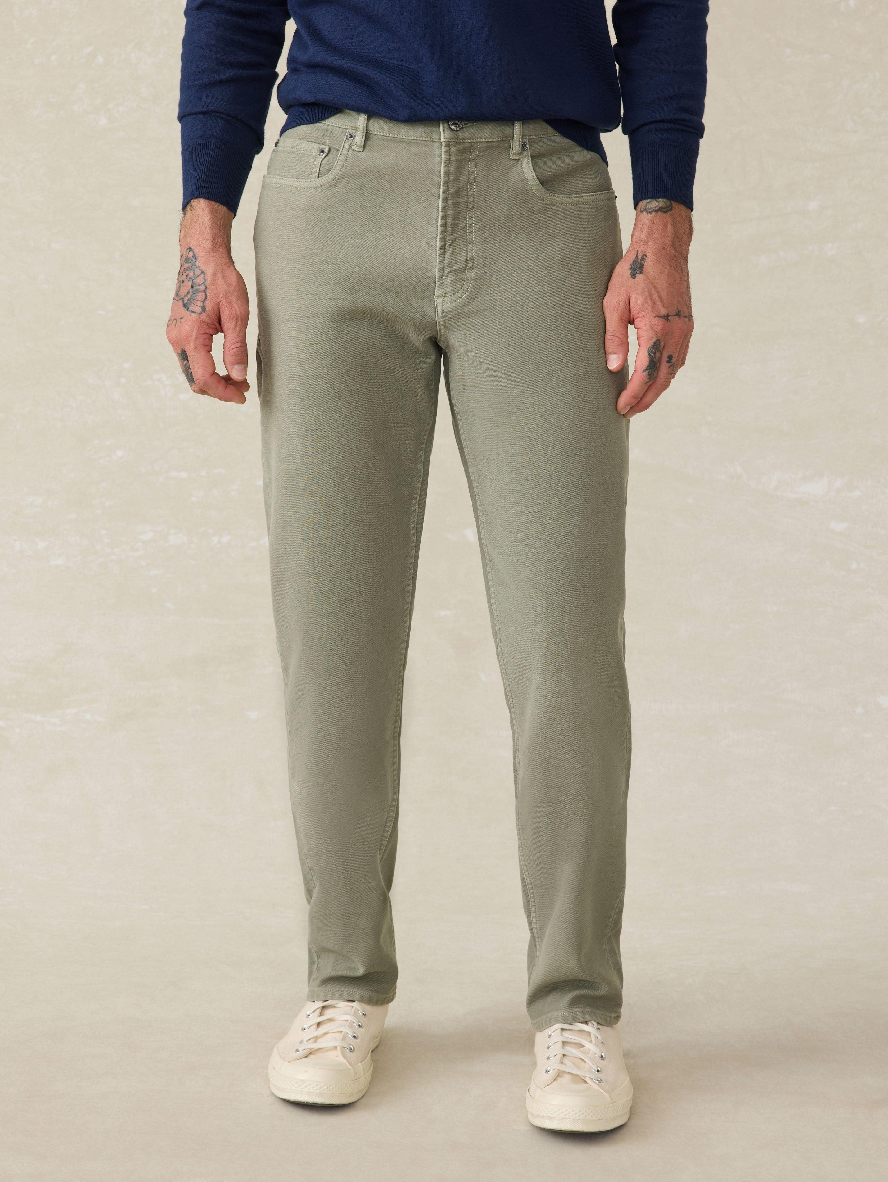 Stretch Terry 5-Pocket Pant - Faded Olive Male Product Image