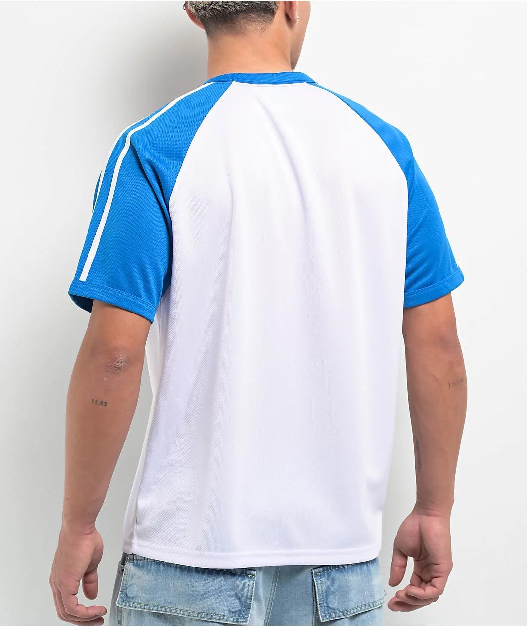 A.LAB Toad Blue & White Raglan Soccer Jersey Product Image