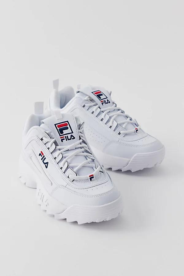 Fila Disruptor II Premium Sneakers White/Fila Navy/Fila Red 5.5 Product Image