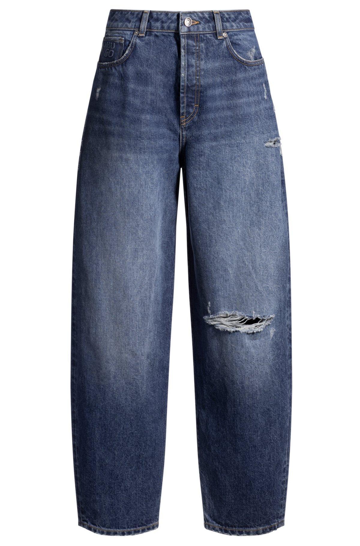 Tapered-fit jeans with barrel leg Product Image